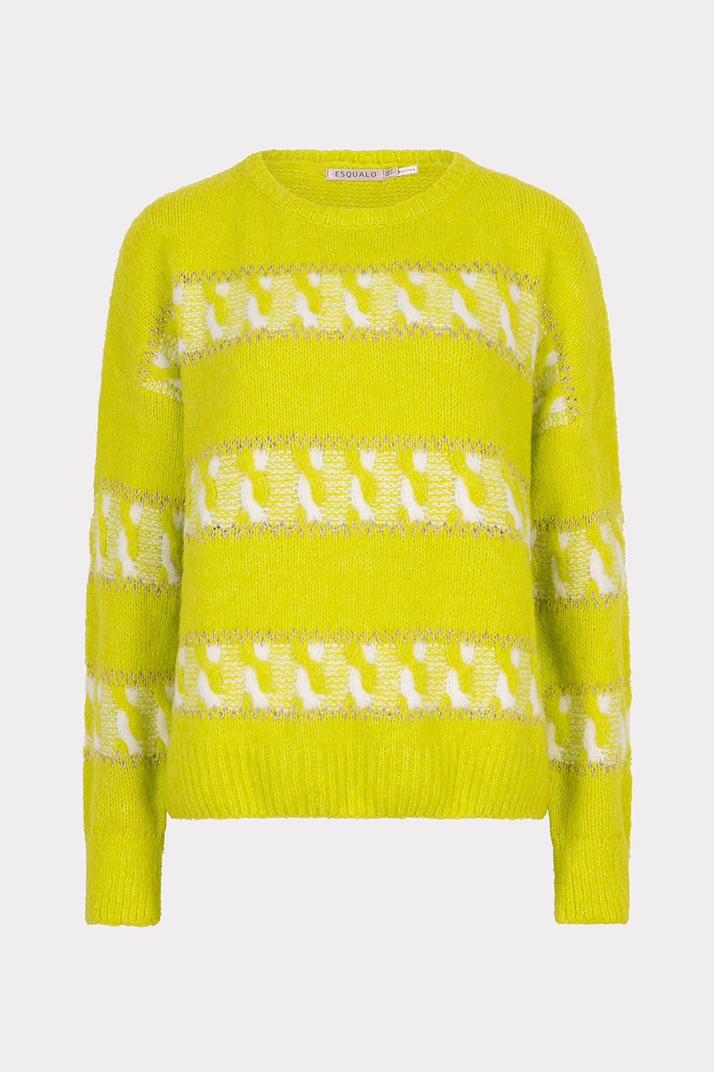 SWEATER STRIPED JACQUARD CITY LIME 5