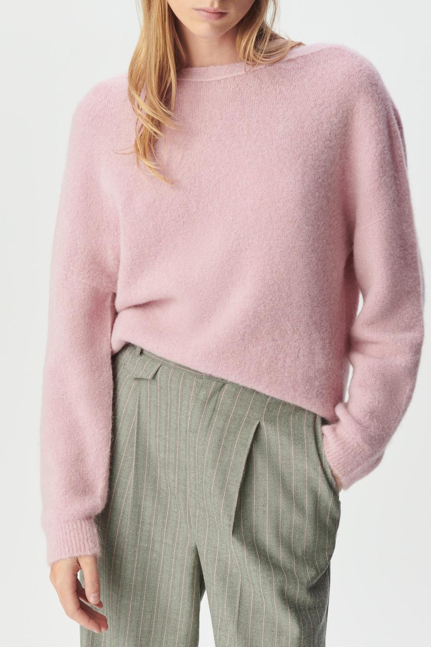 PINK FINE KNIT BACK/FRONT REVERSIBLE CARDIGAN 5