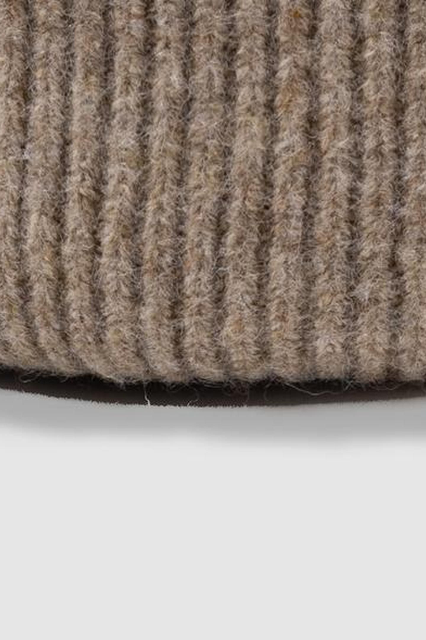 BEIGE LEOPARD PATTERN KNIT BEANIE 4