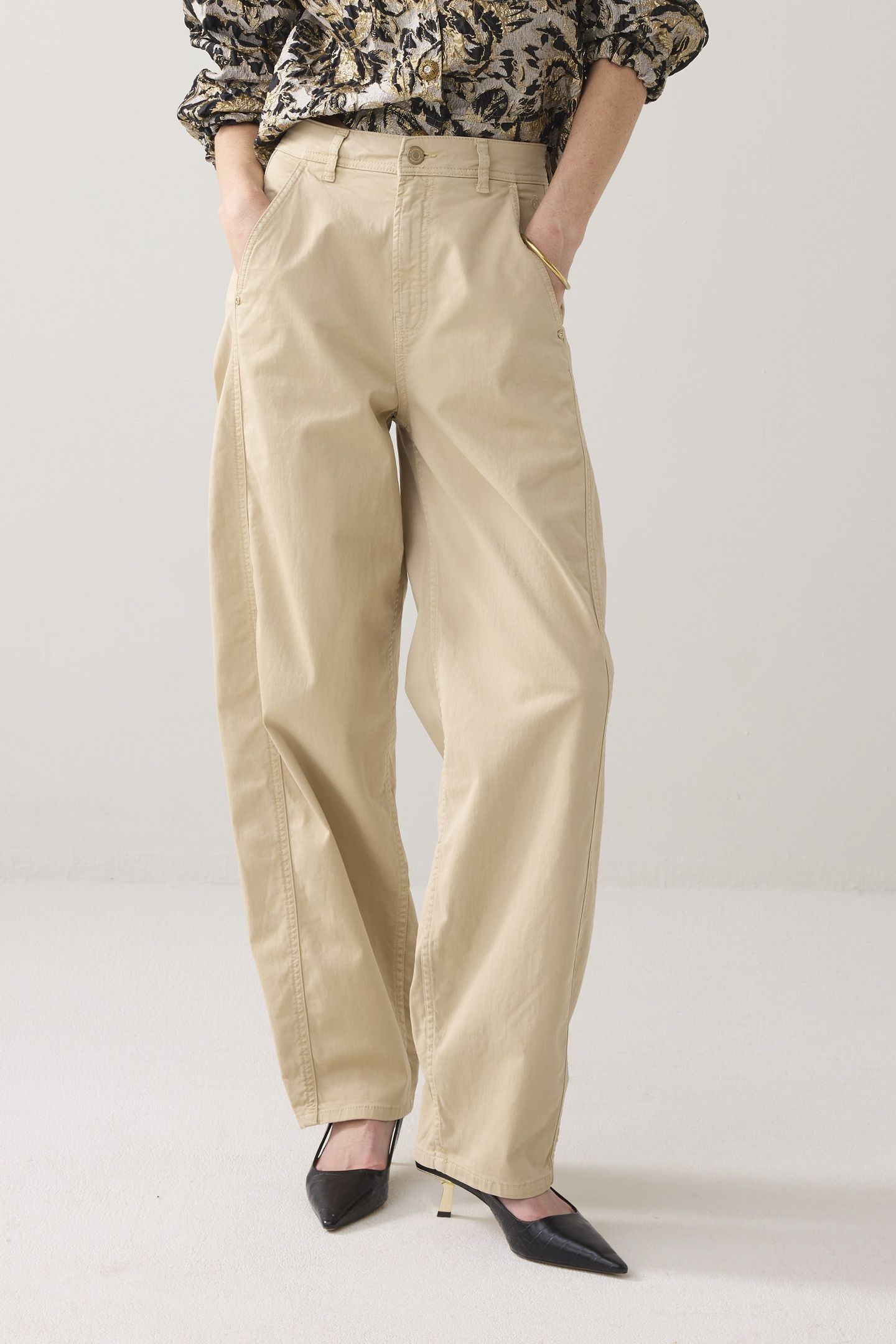 PANT COCOON STRETCH BROKEN TWILL WHITES 1