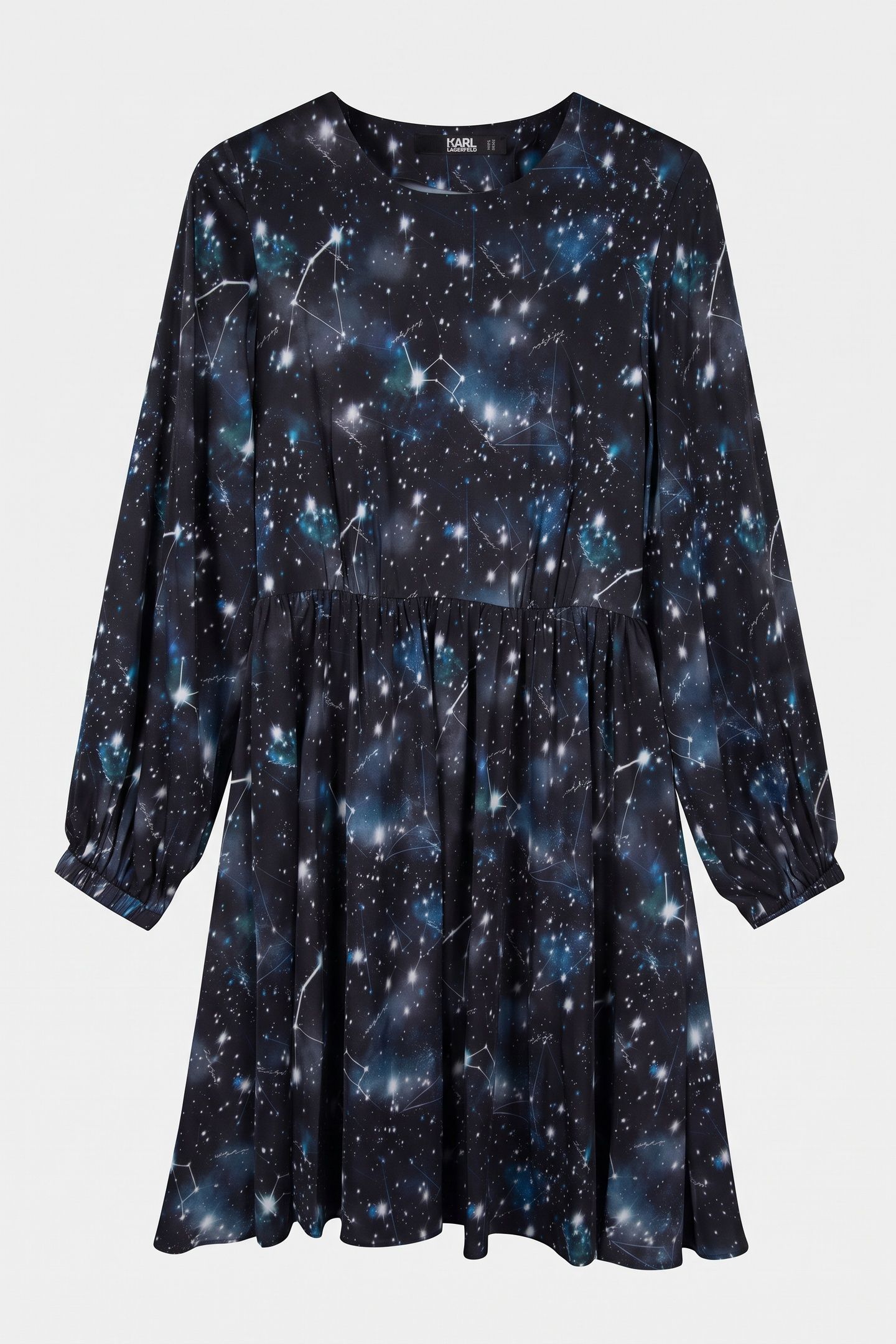 COSMIC PRINT LS DRESS BLACK 3