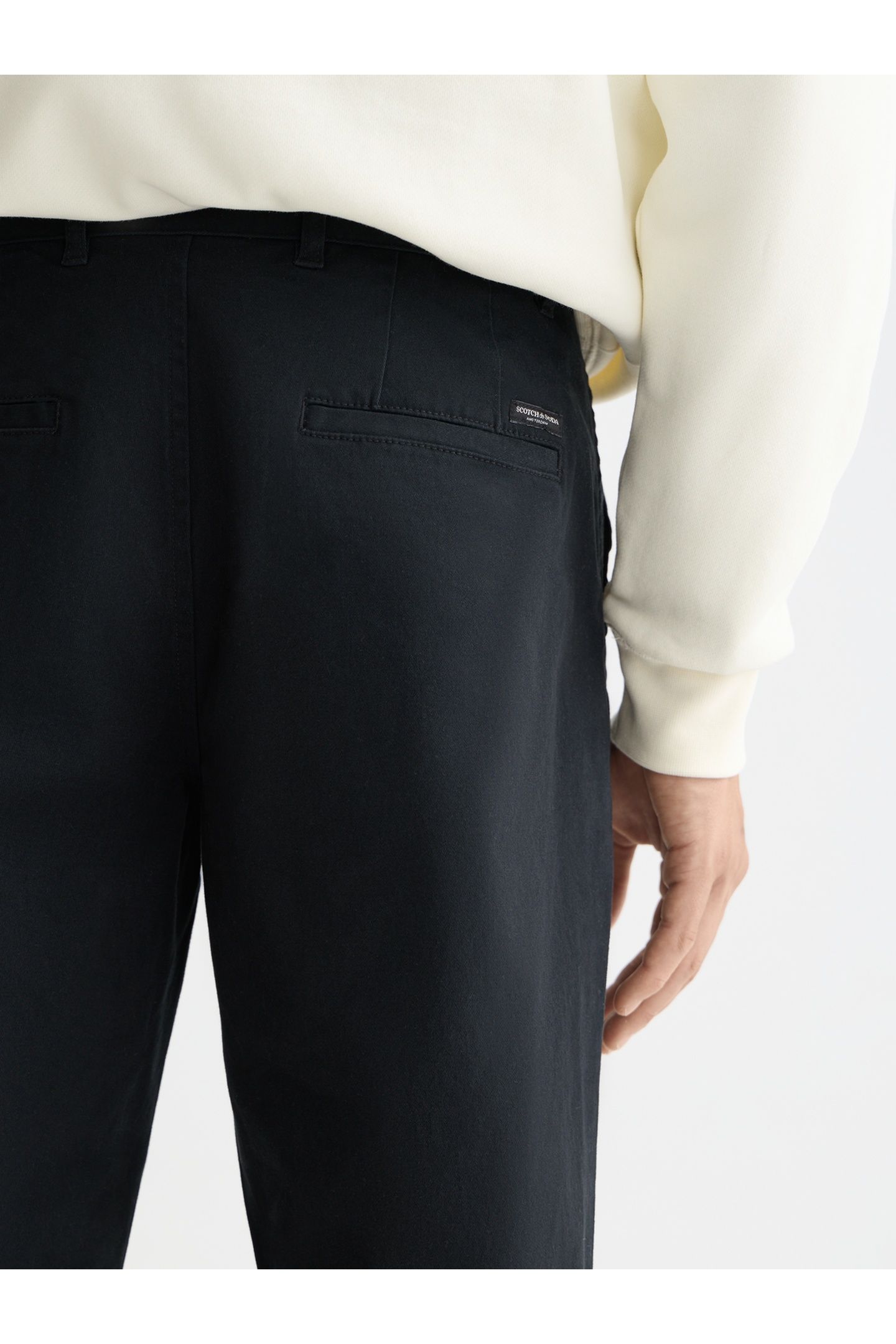 STUART COTTON-BLEND TWILL CHINO BLACK 6