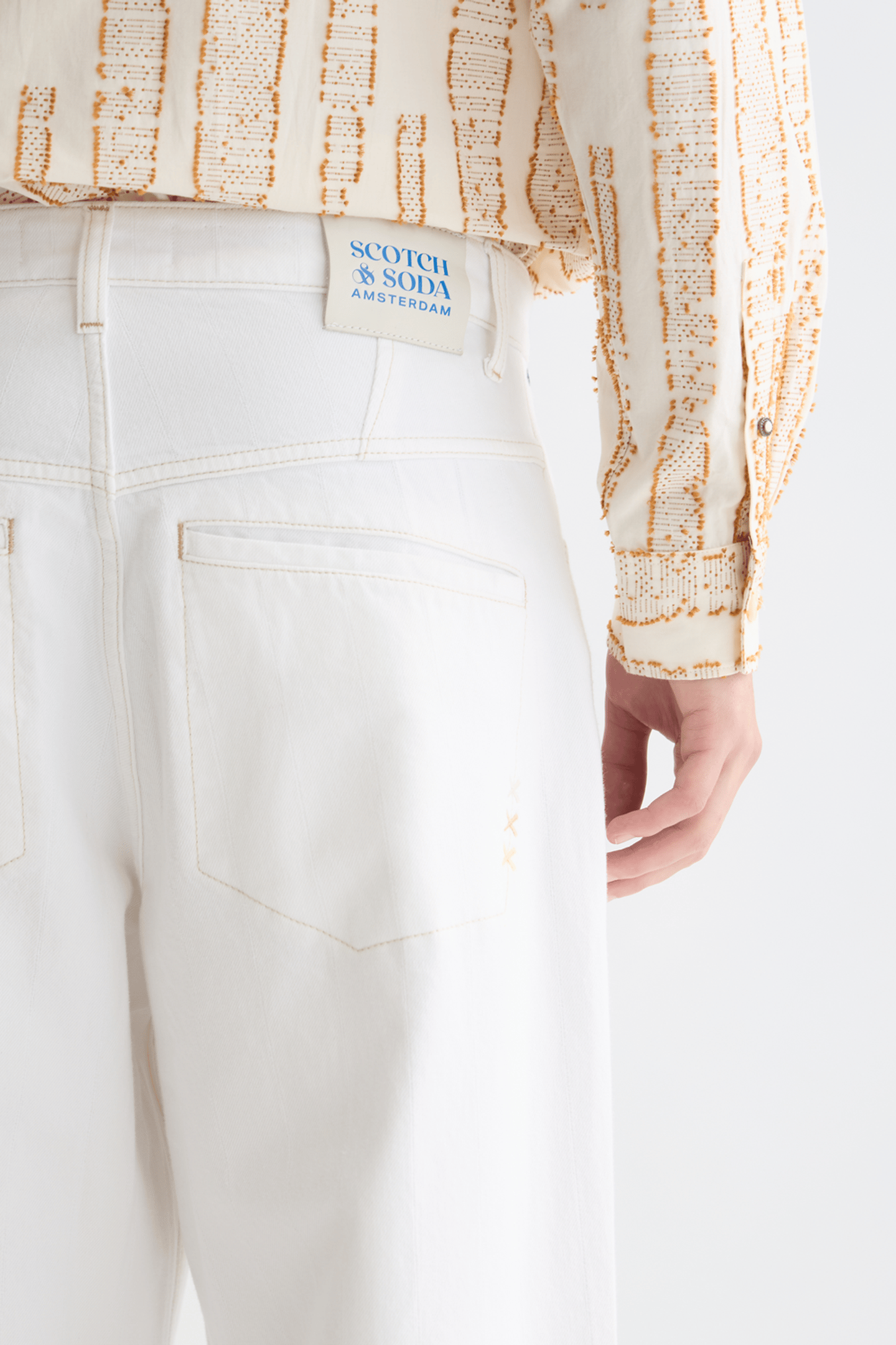 THE DAZE SUPER WIDE LEG JEANS WHITE/PASTEL 6
