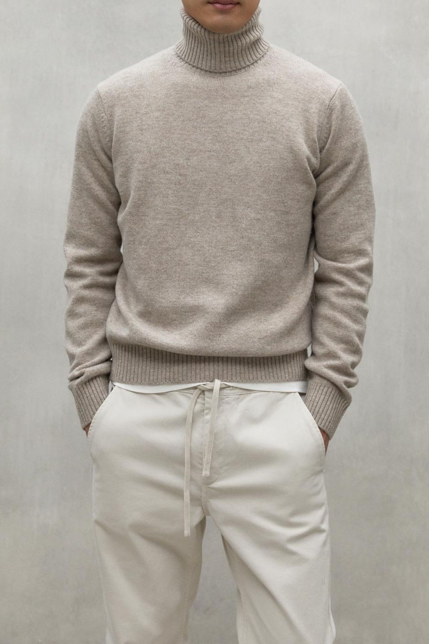 BRUNALF KNIT DARK SAND MELANGE 1