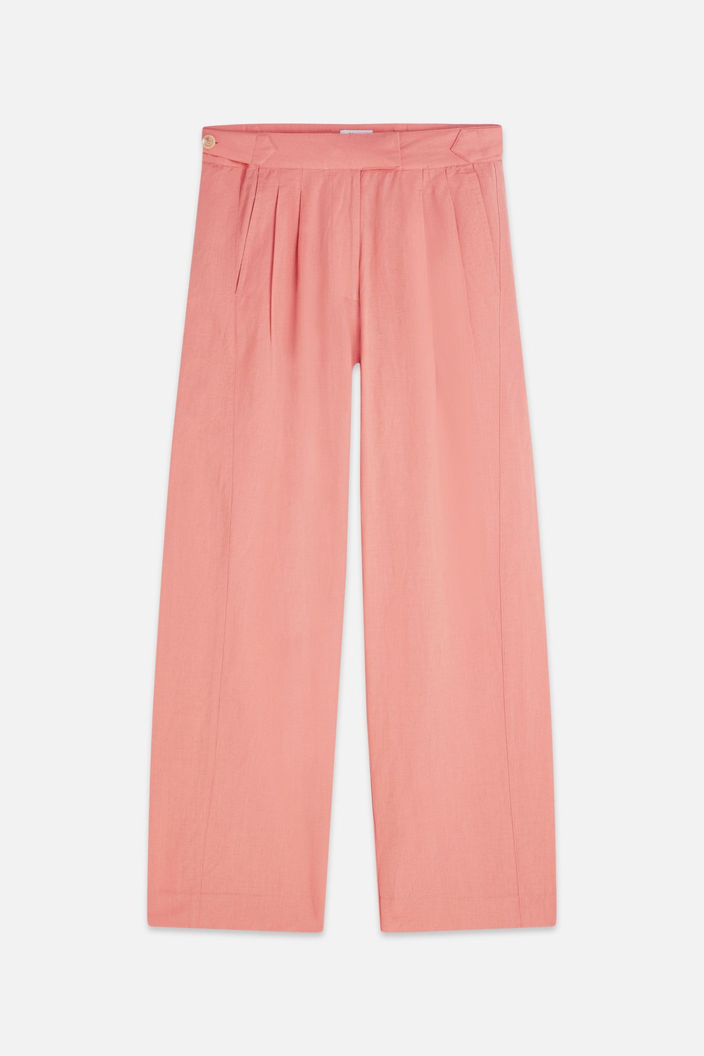QUINN - MID RISE WIDE LEG LINEN COTTON PANTS CANYON CLAY 1