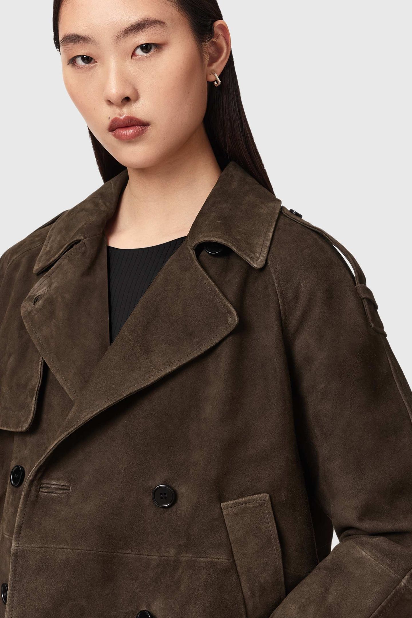 REYA CROPPED MAC BITTER BROWN 6