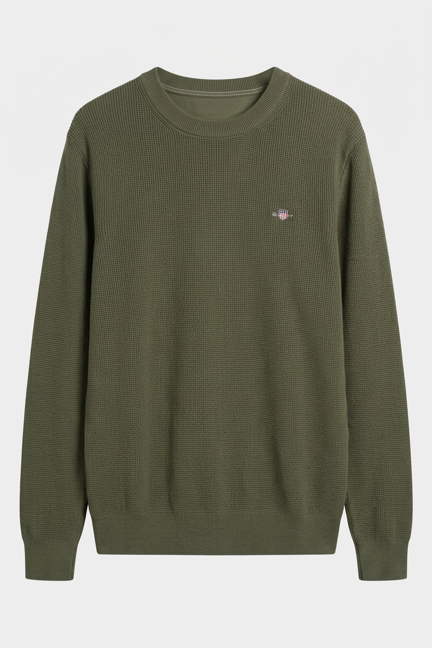 WAFFLE KNIT SWEATER DRY HERB GREEN 3