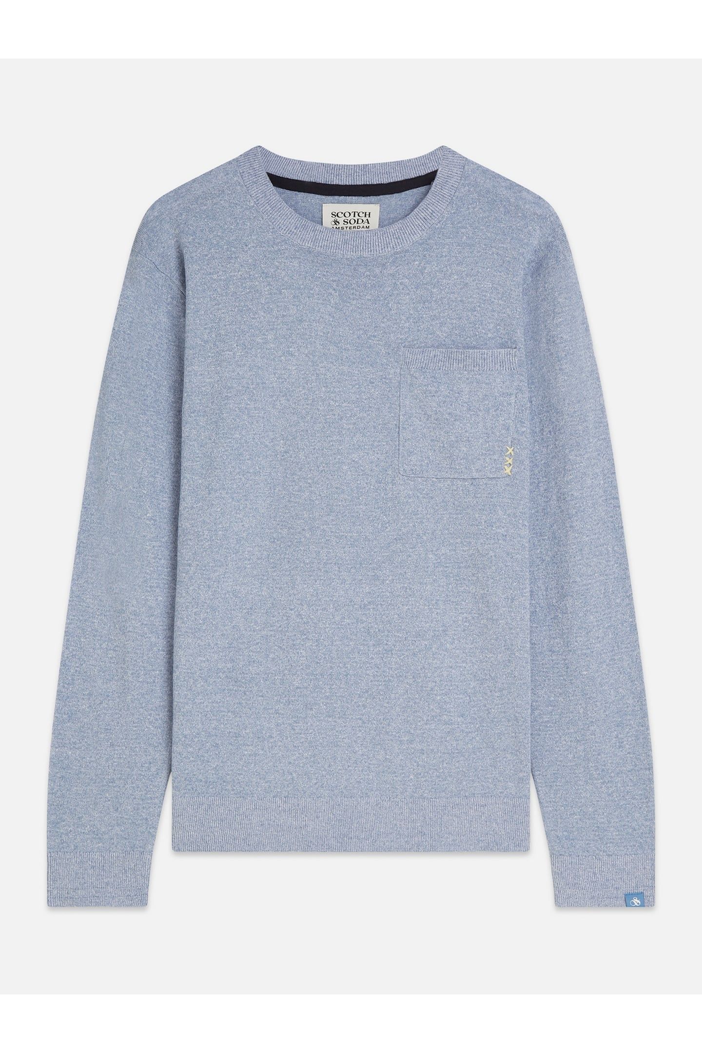 LINENBLEND MELANGE REGULARFIT PULLOVER NAVY 4