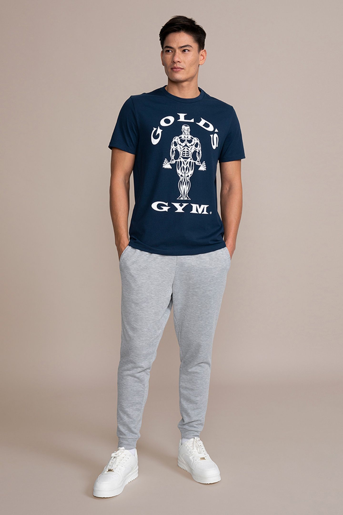 MUSCLE JOE CREW NECK TEE NAVY 2