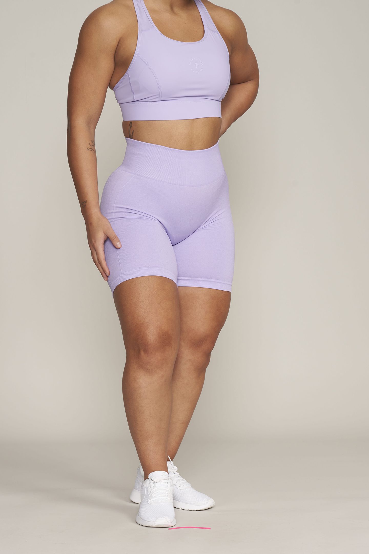 LADIES SEAMLESS SHORTS - MICHELLE LAVENDER 1