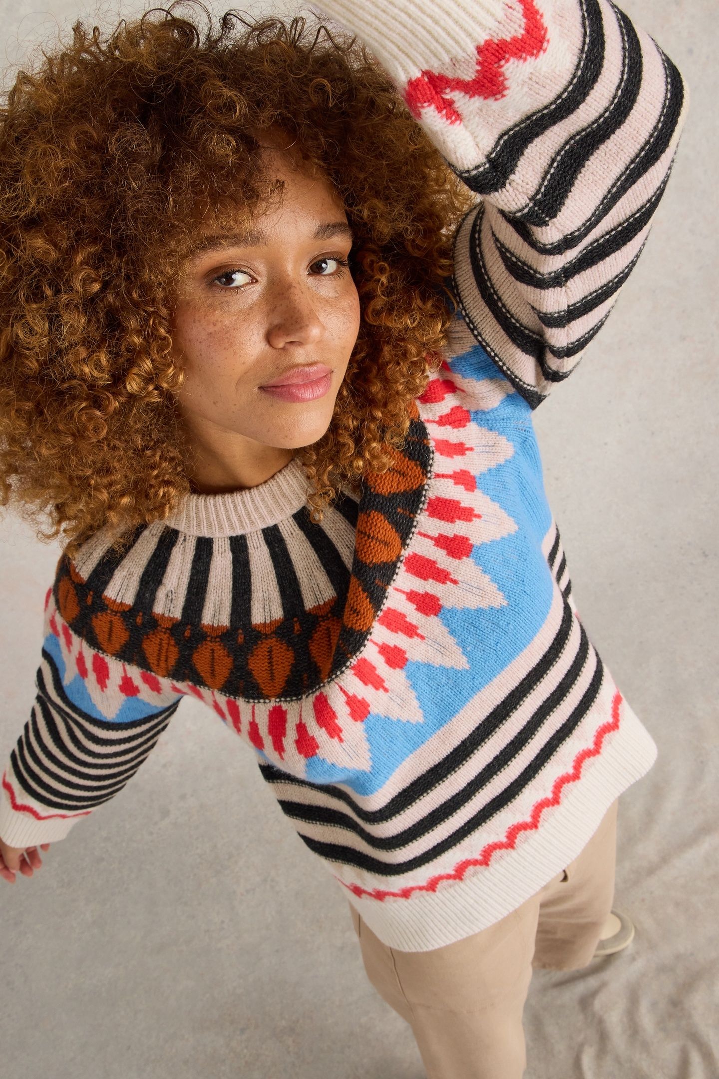 ALLIE FAIRISLE JUMPER NAT MLT 5