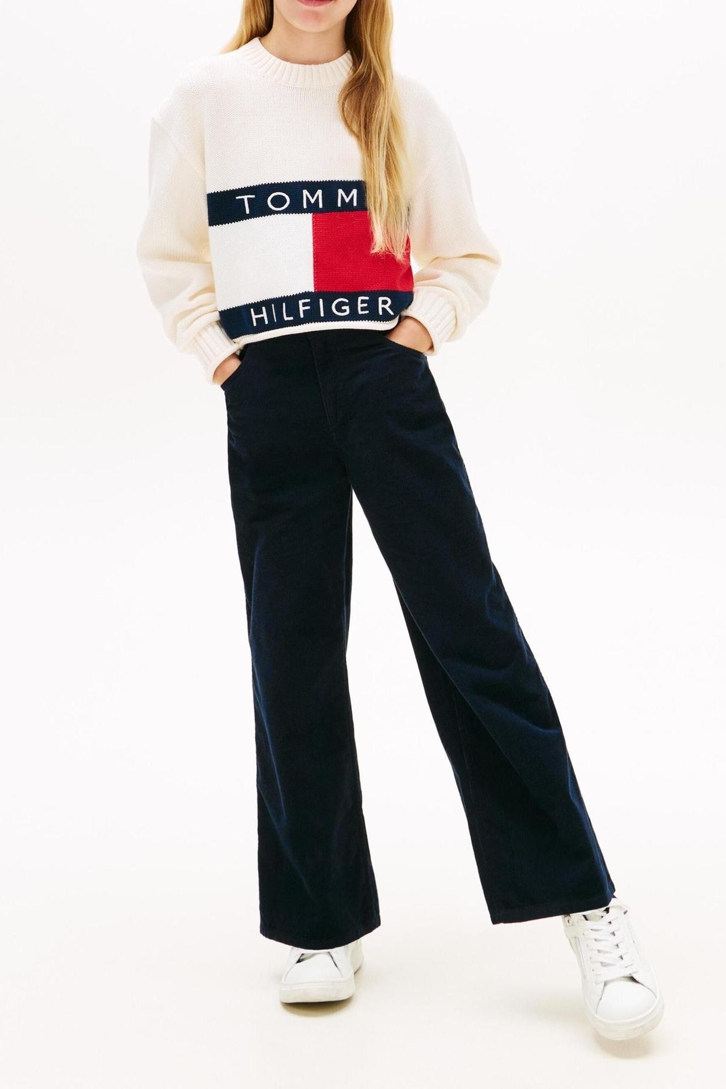 GIRLS HERITAGE SWEATER IVORY SILK 1