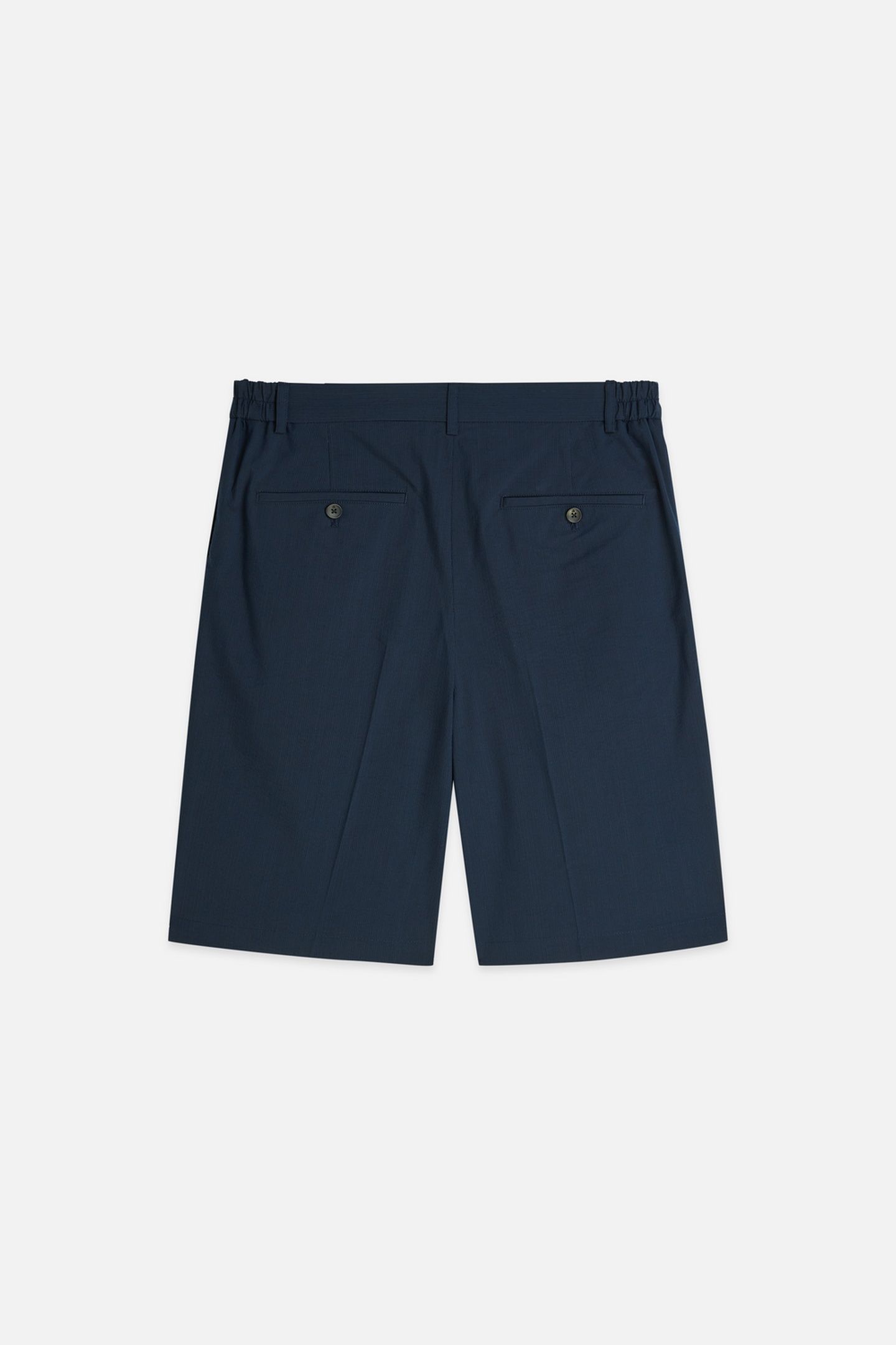 SEERSUCKER WIDEFIT BERMUDA SHORTS NAVY 5