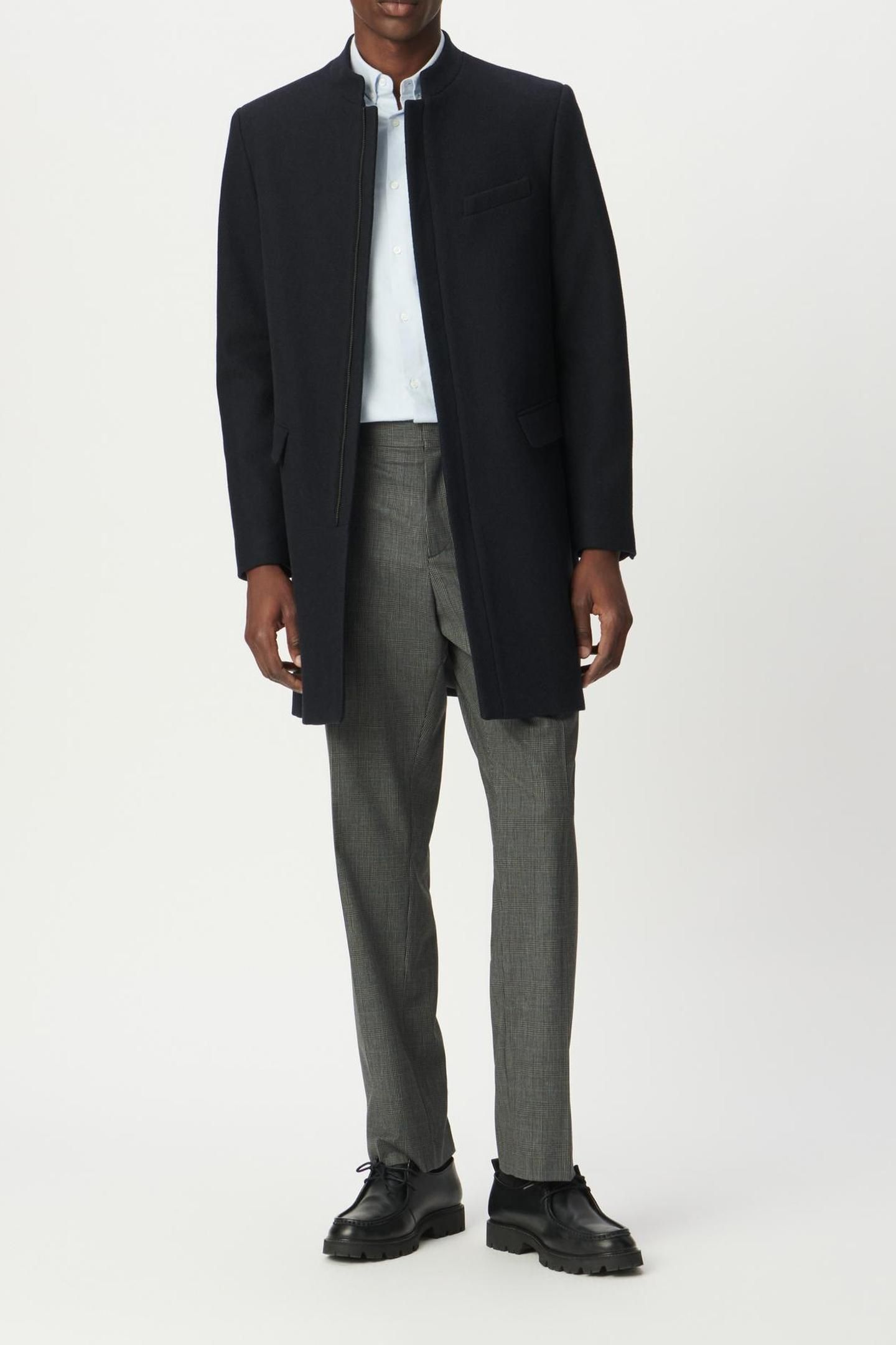 NAVY ZIPPED OFFICER COAT 3