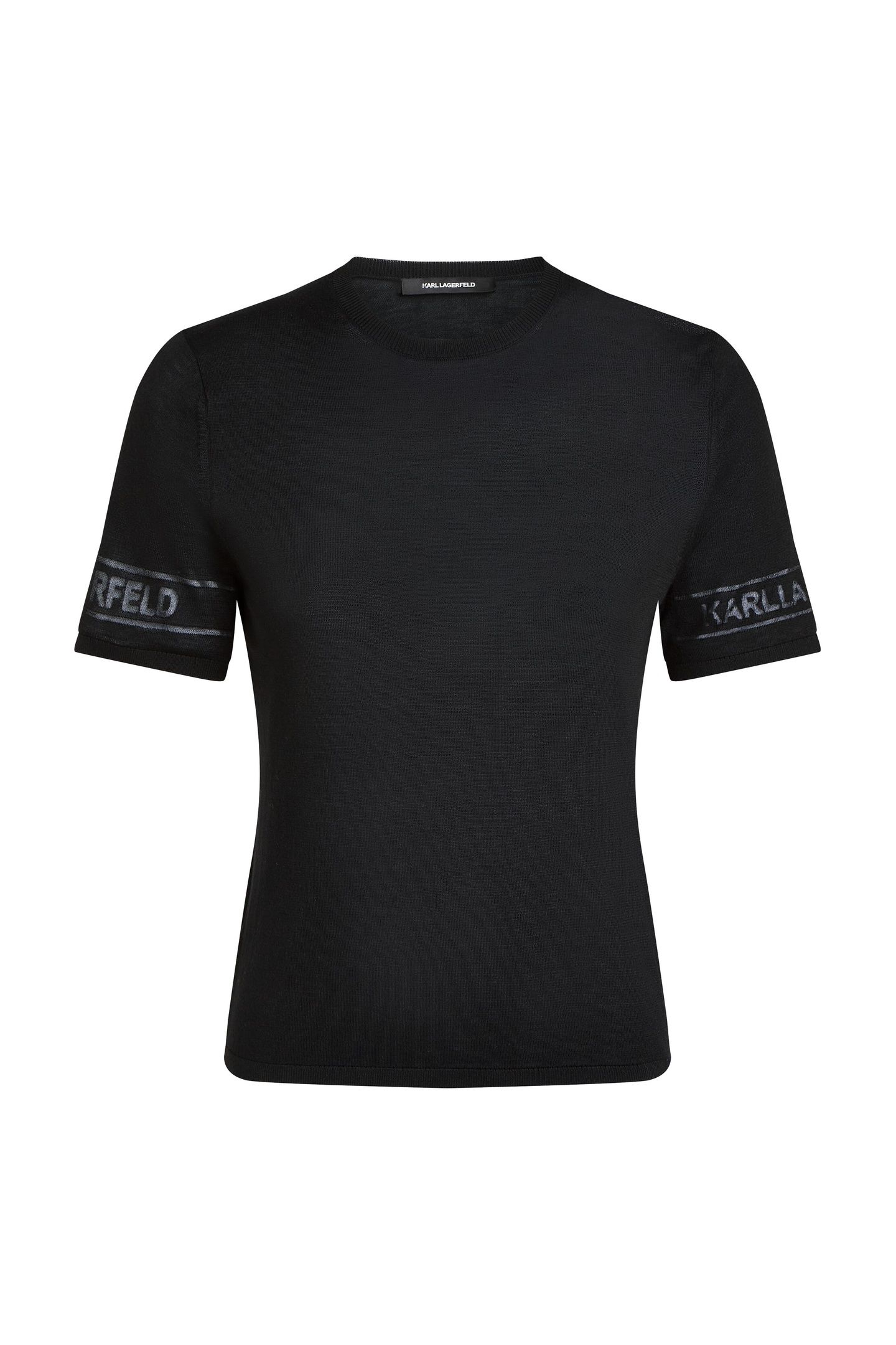 LIGHTWEIGHT LOGO KNIT TOP BLACK 1