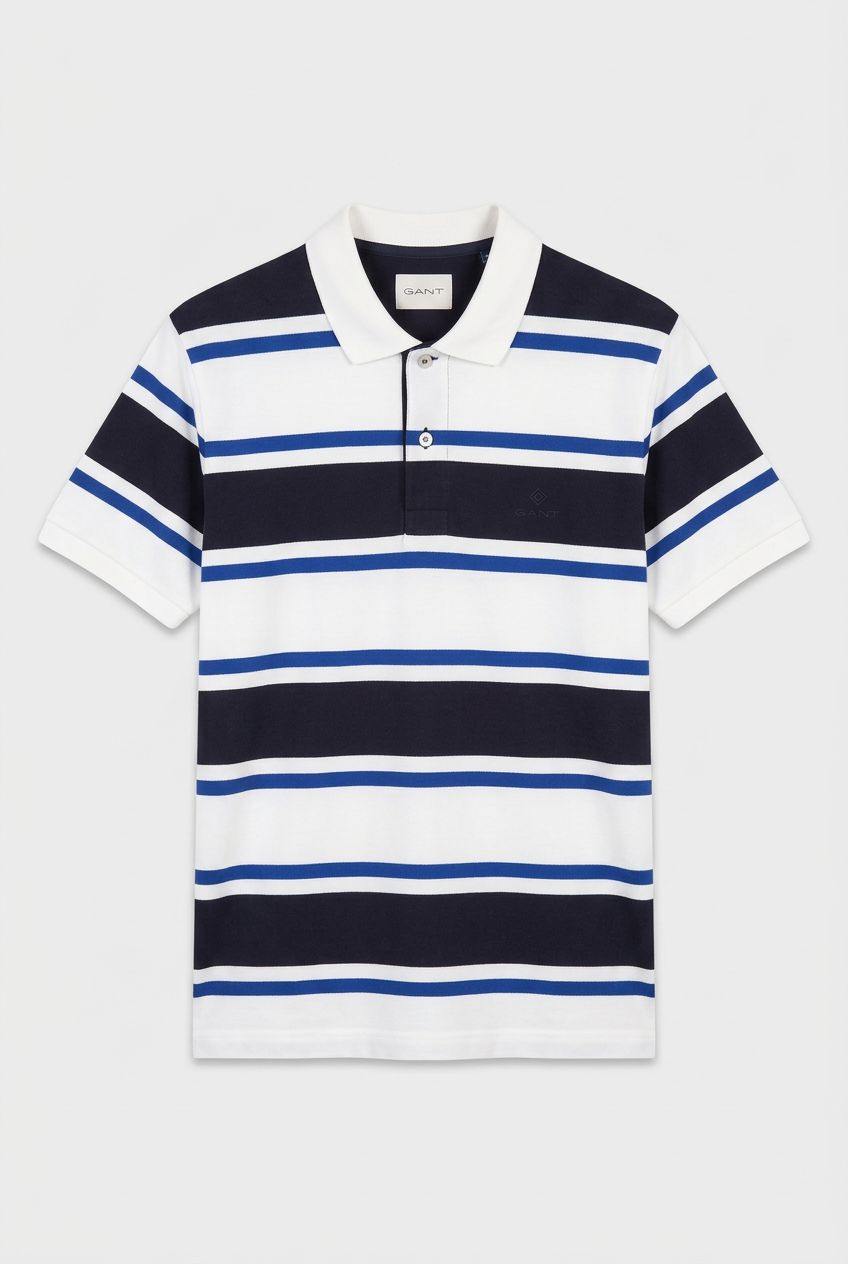 MULTISTRIPE SS POLO EVENING BLUE 3