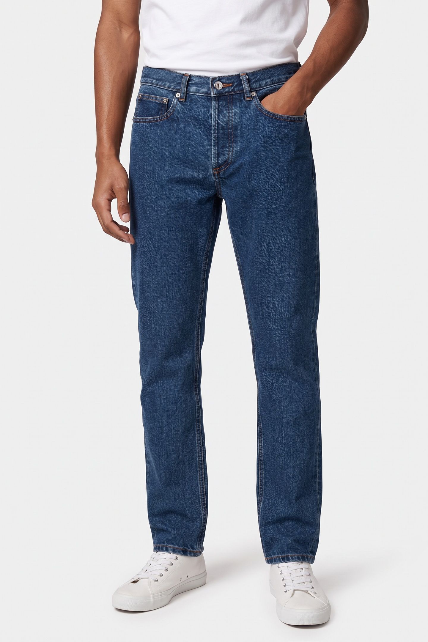 UNISEX SMALL NEW STANDARD WASHED INDIGO 2