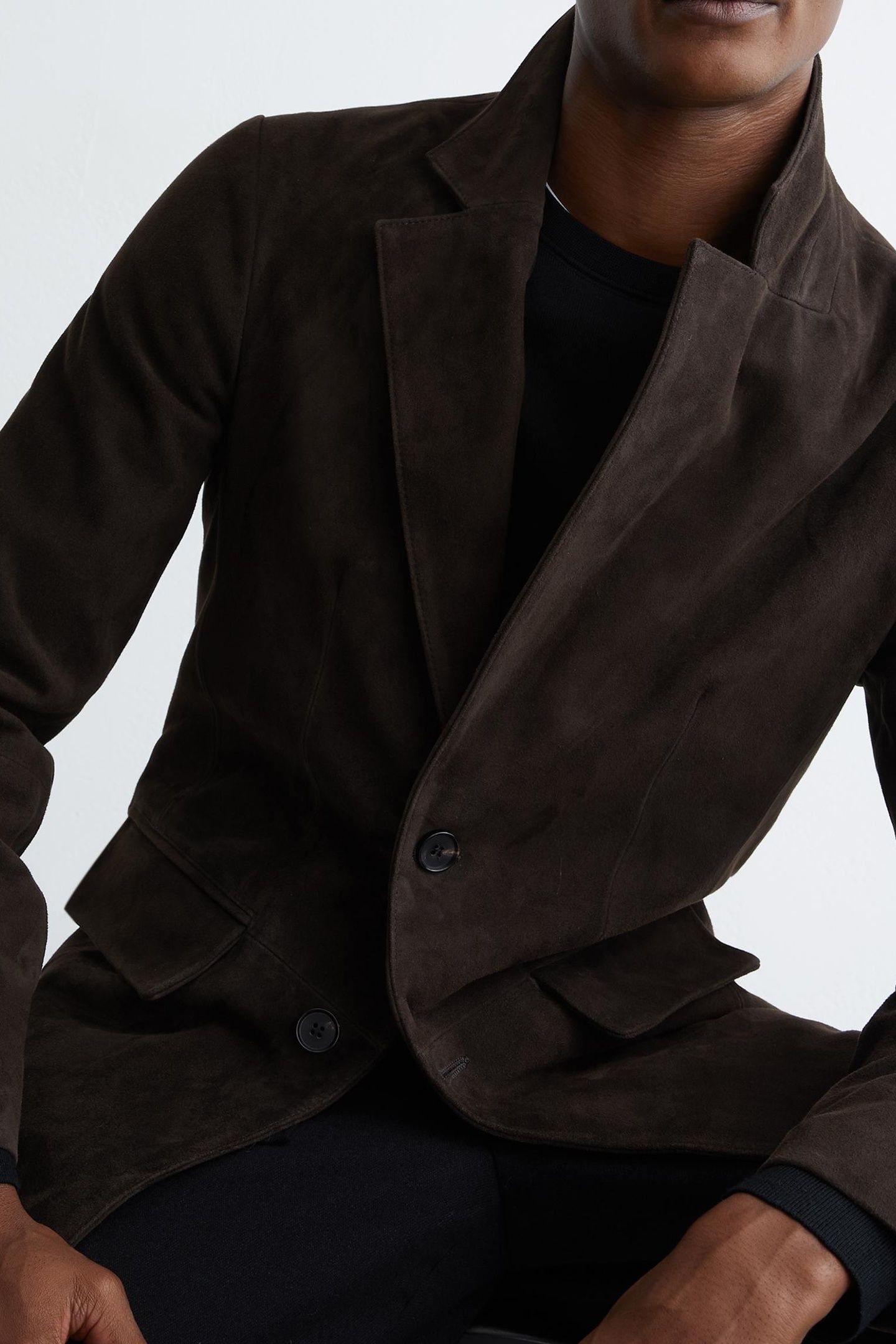 SUEDE BLAZER CHOCOLATE BROWN 7