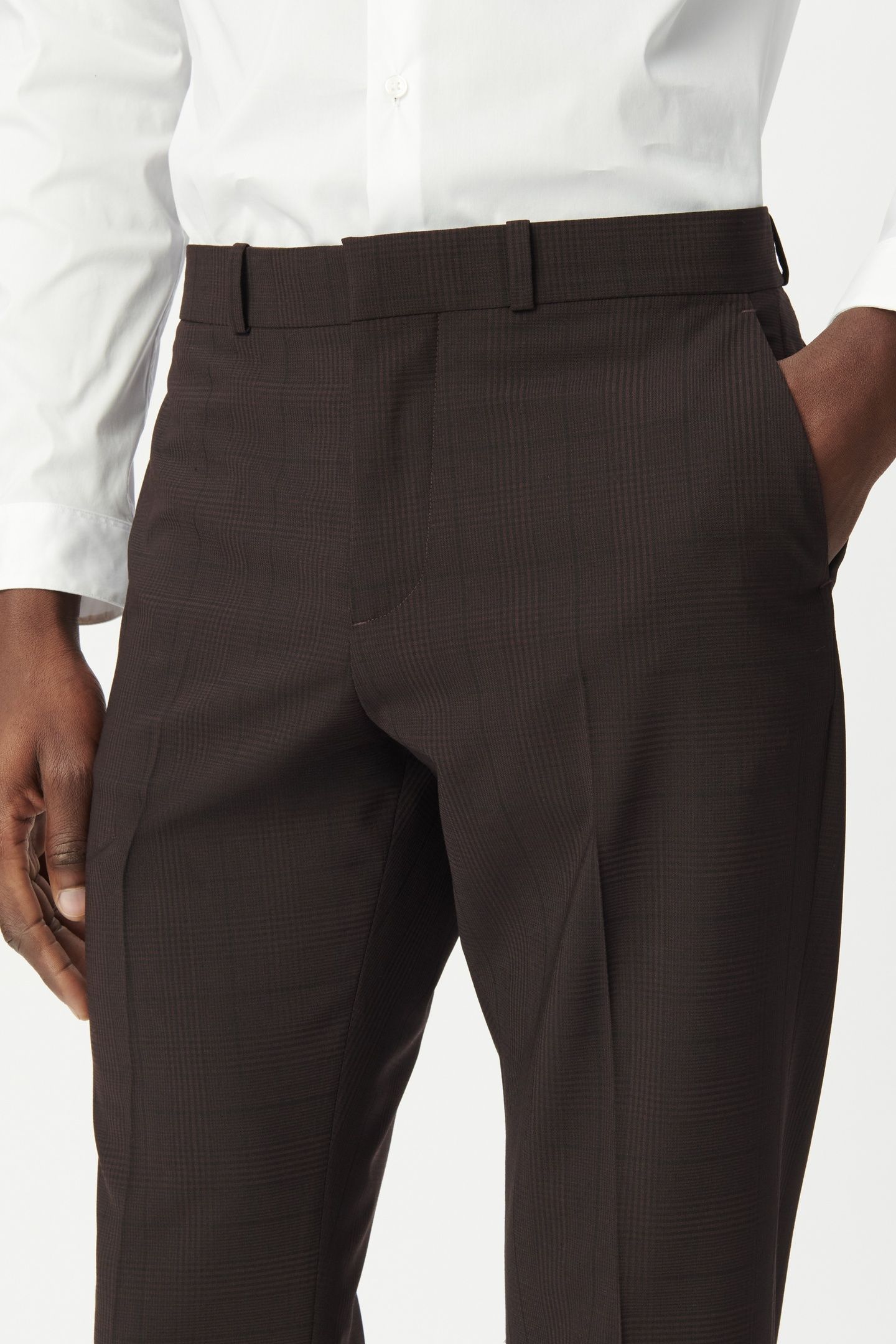 PLUM CHECK TRAVEL SUIT SUIT TROUSERS 5