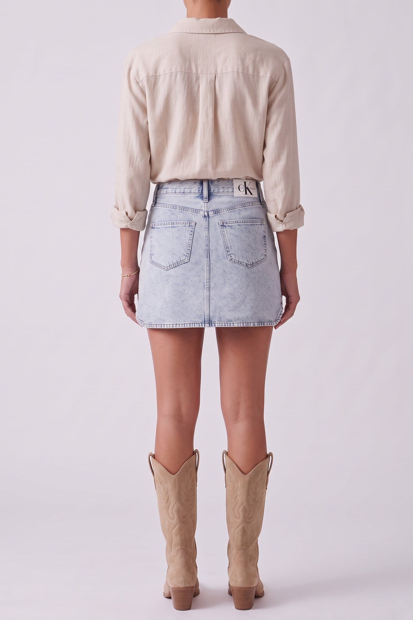 A-LINE MINI SKIRT DENIM LIGHT 2