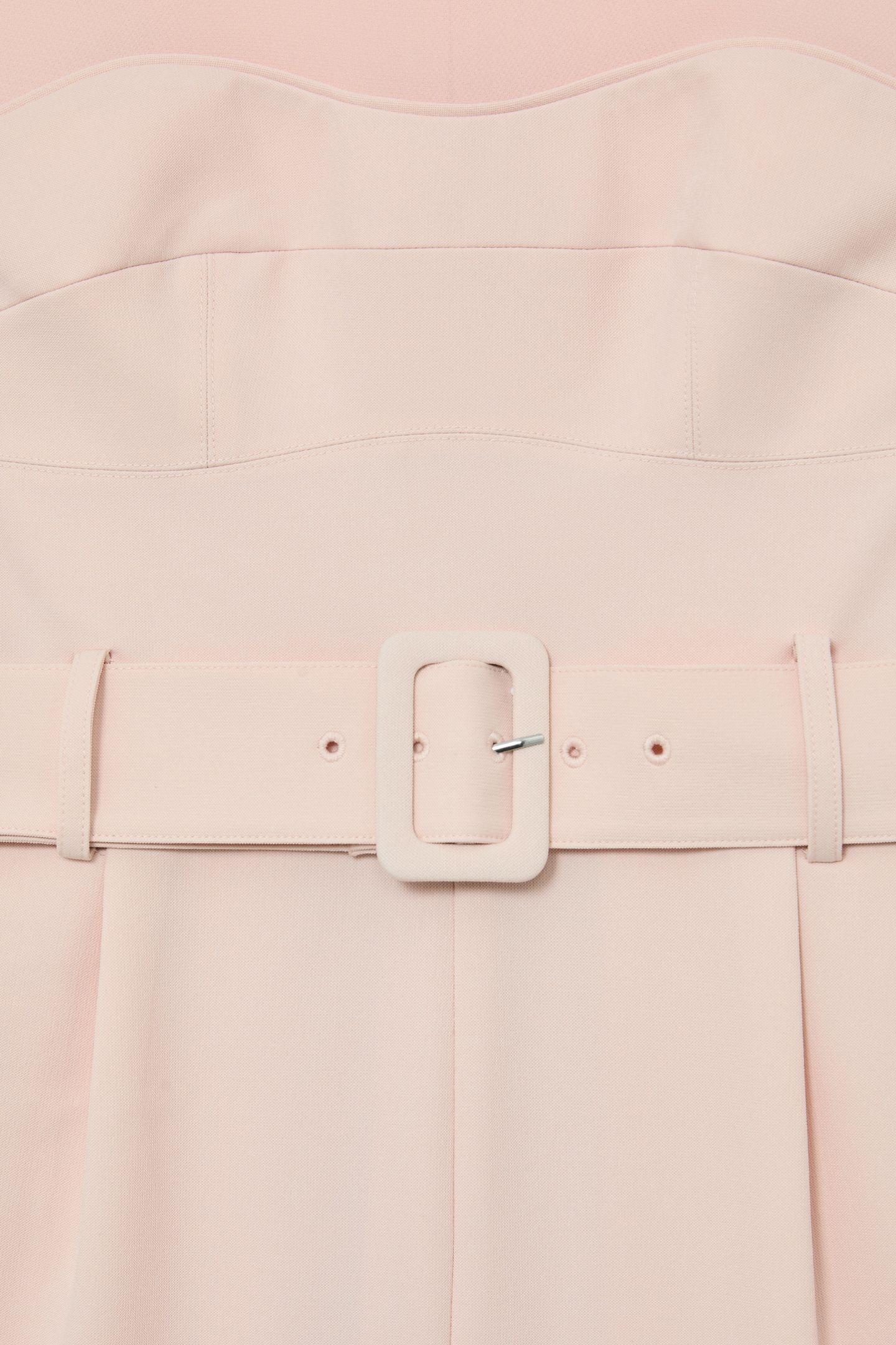 STRUCTURED BELTED PLAYSUIT PALE PINK 5