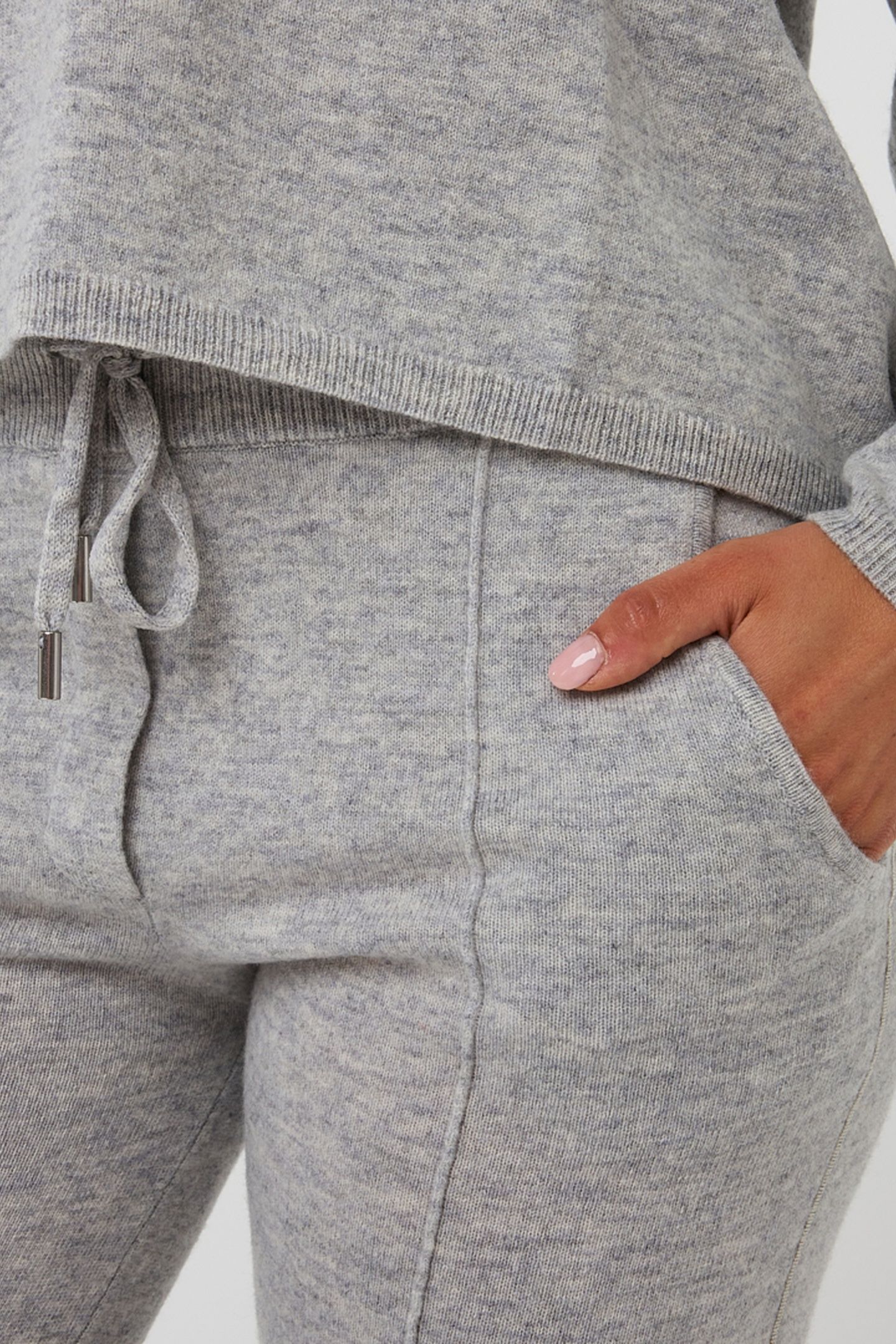 TROUSERS FINE CHAIN LIGHT GREY MELANGE 7
