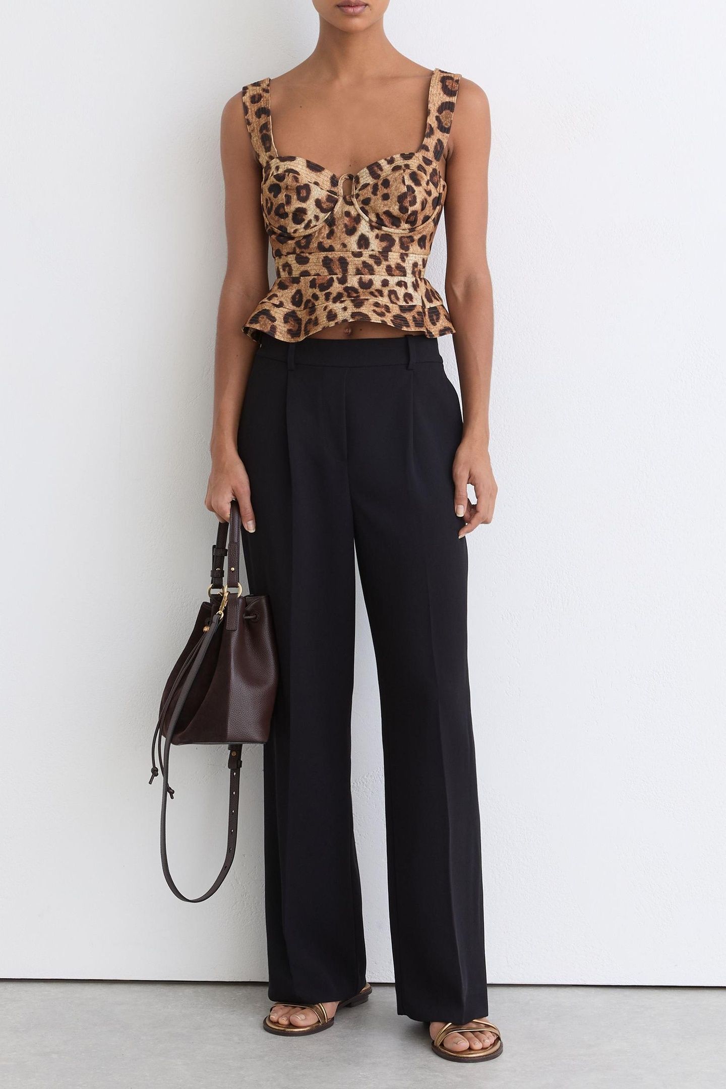 LEOPARD PRINT BUSTIER TOP NEUTRAL 2