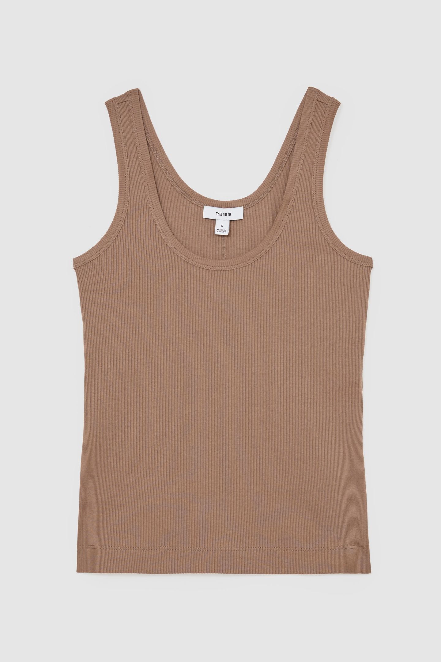 SCOOP NECK RIB VEST TAUPE NEUTRAL 4