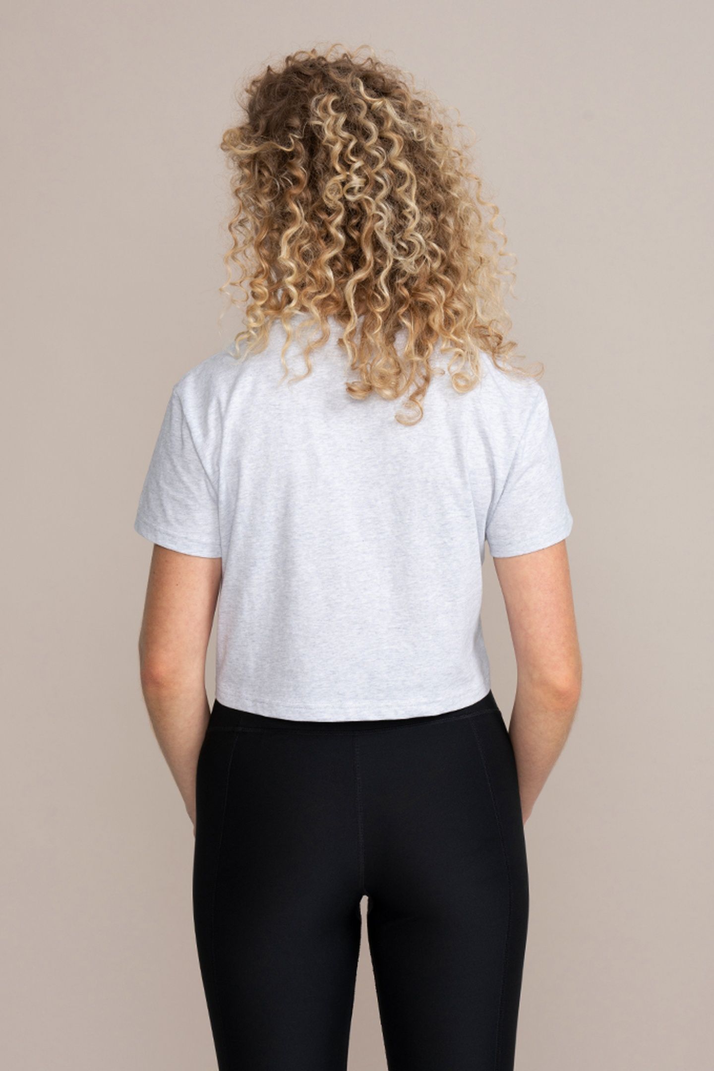 WEIGHT PLATE WOMENS CROP TEE GREY 3