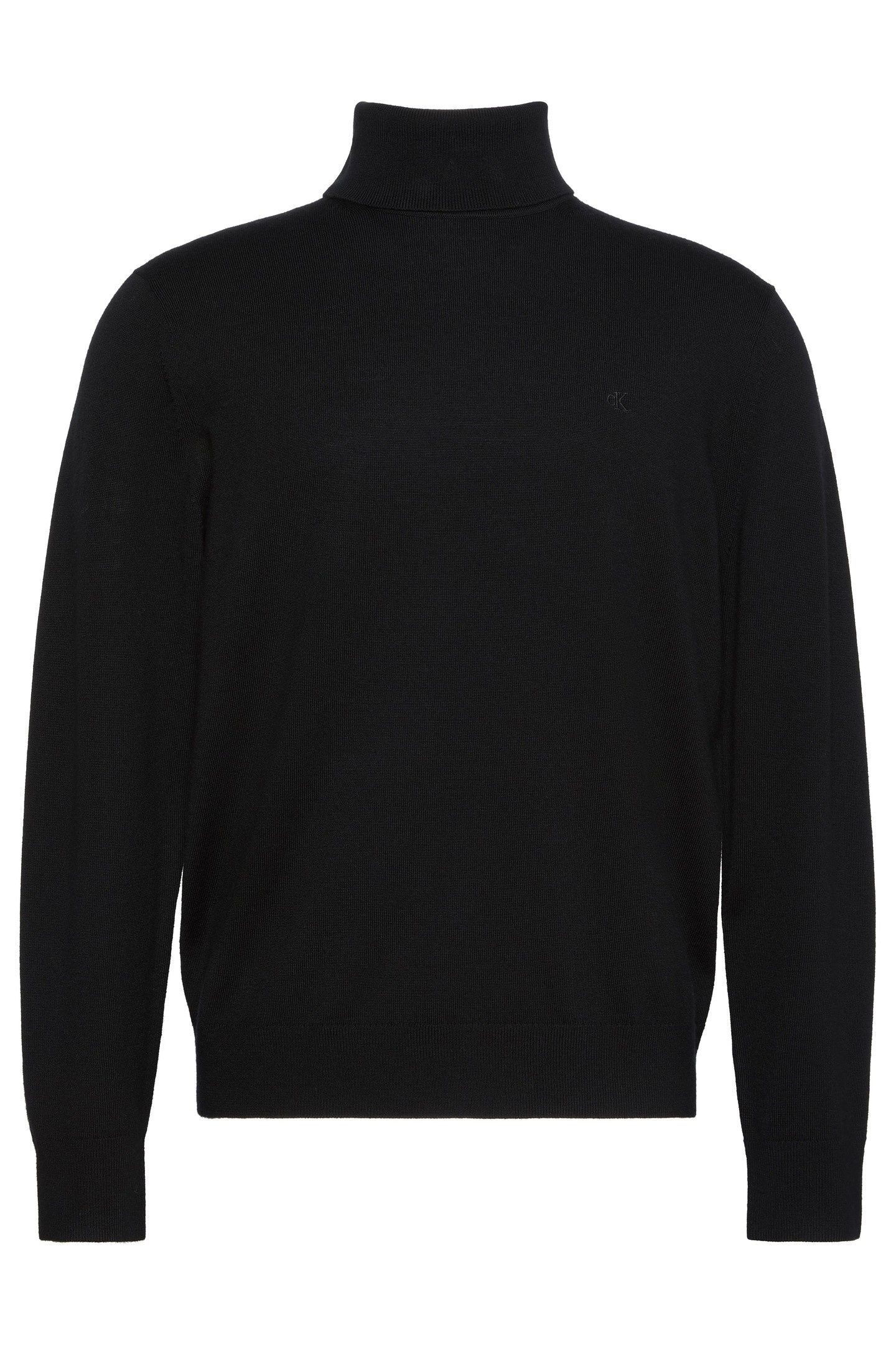 LS 100% MERINO T-NECK BLACK 1