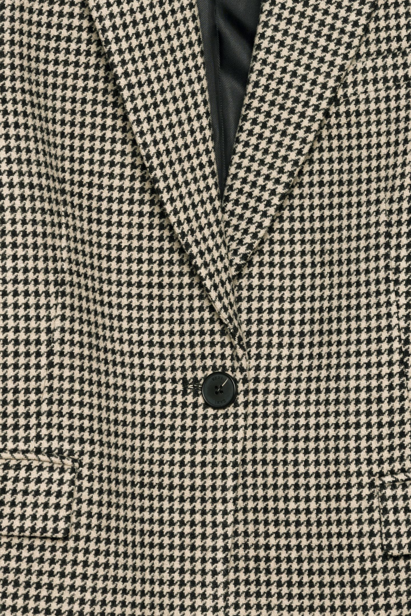 BEIGE HOUNDSTOOTH SUIT JACKET 6