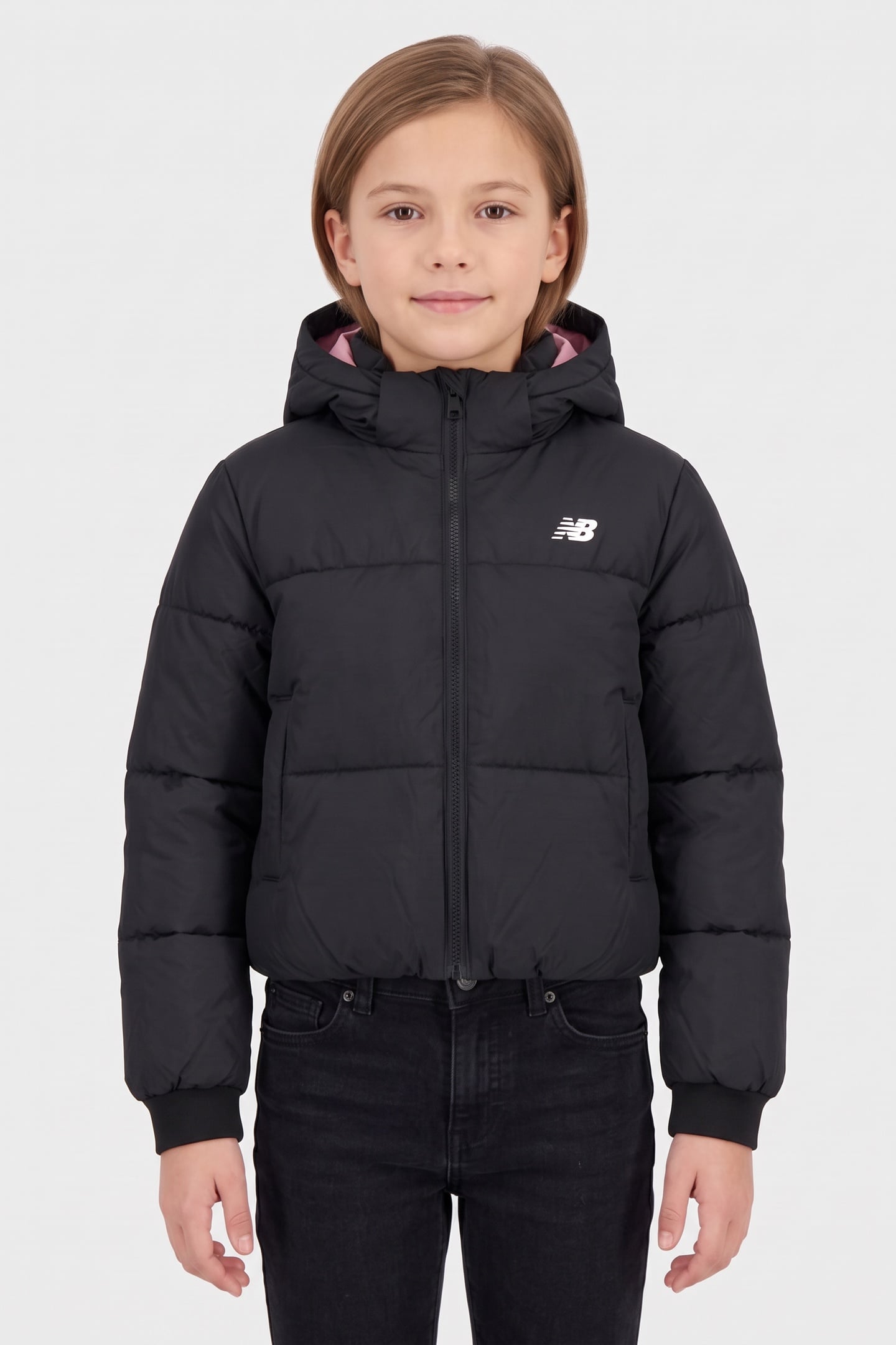 GRADE GIRLS WIDE BAFFLE PUFFER COAT BLACK 1