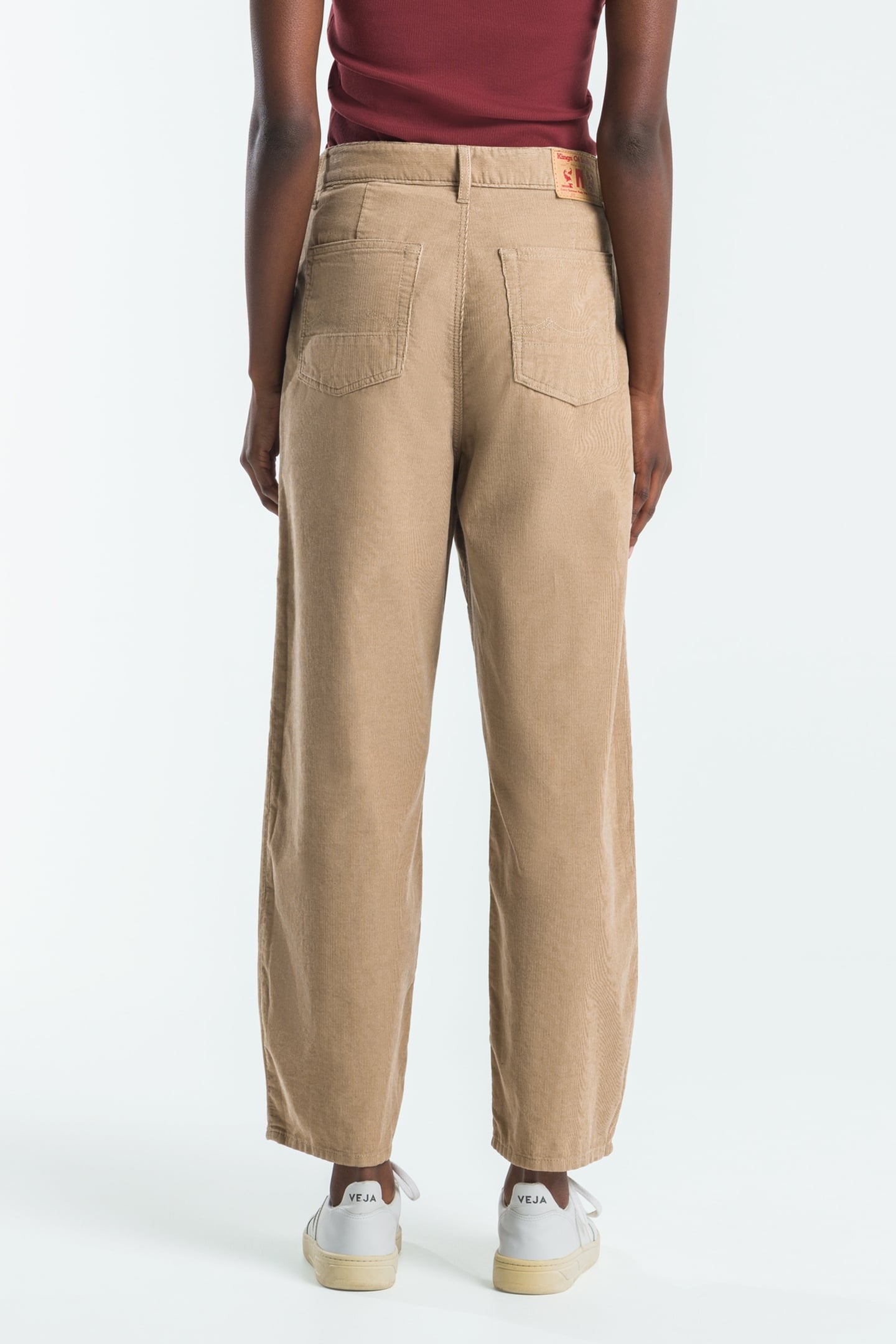 LEILA CORD PANTS SILVER MINK 2