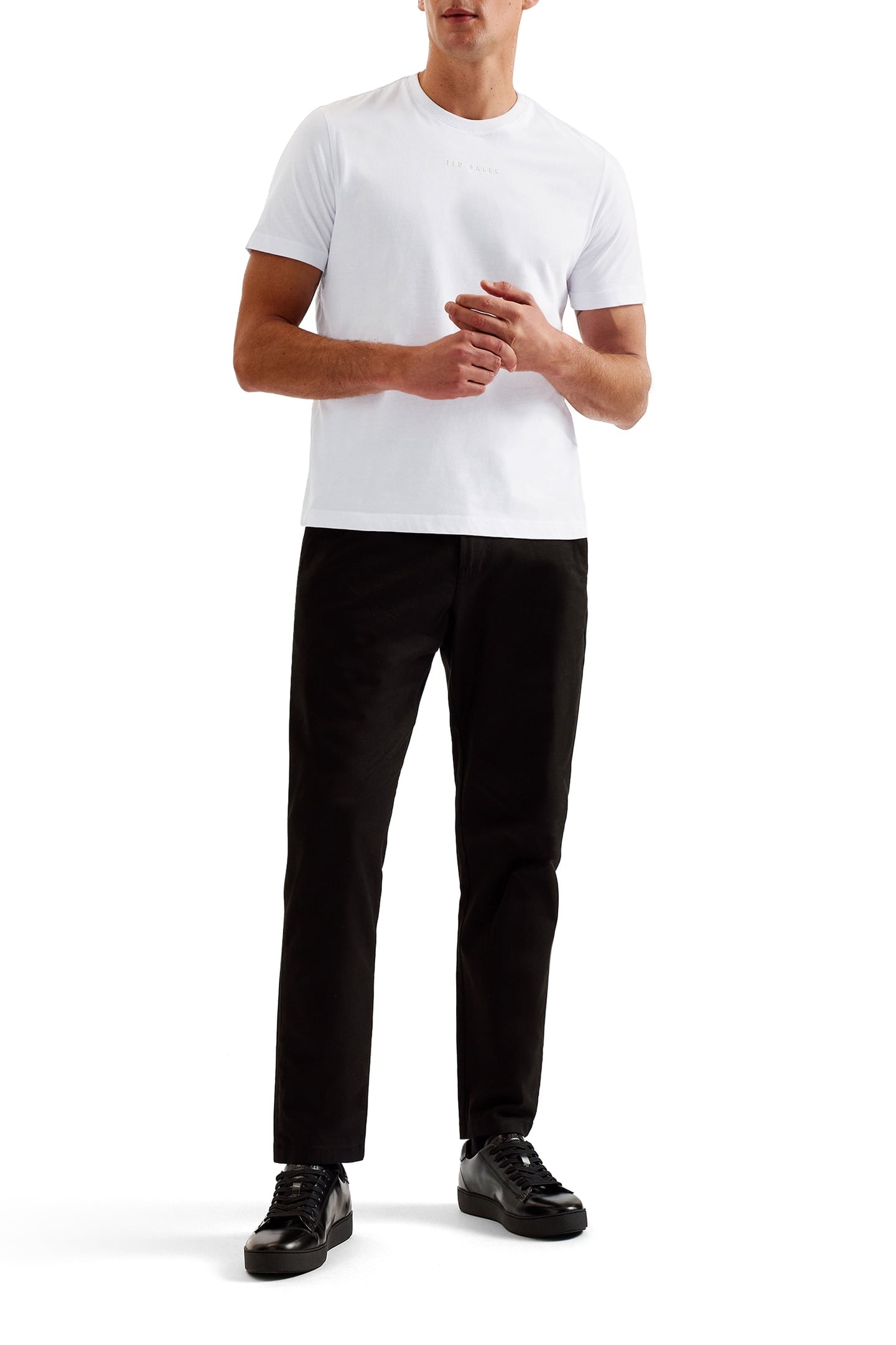 WISKIN SS REGULAR BRANDED T SHIRT WHITE 3