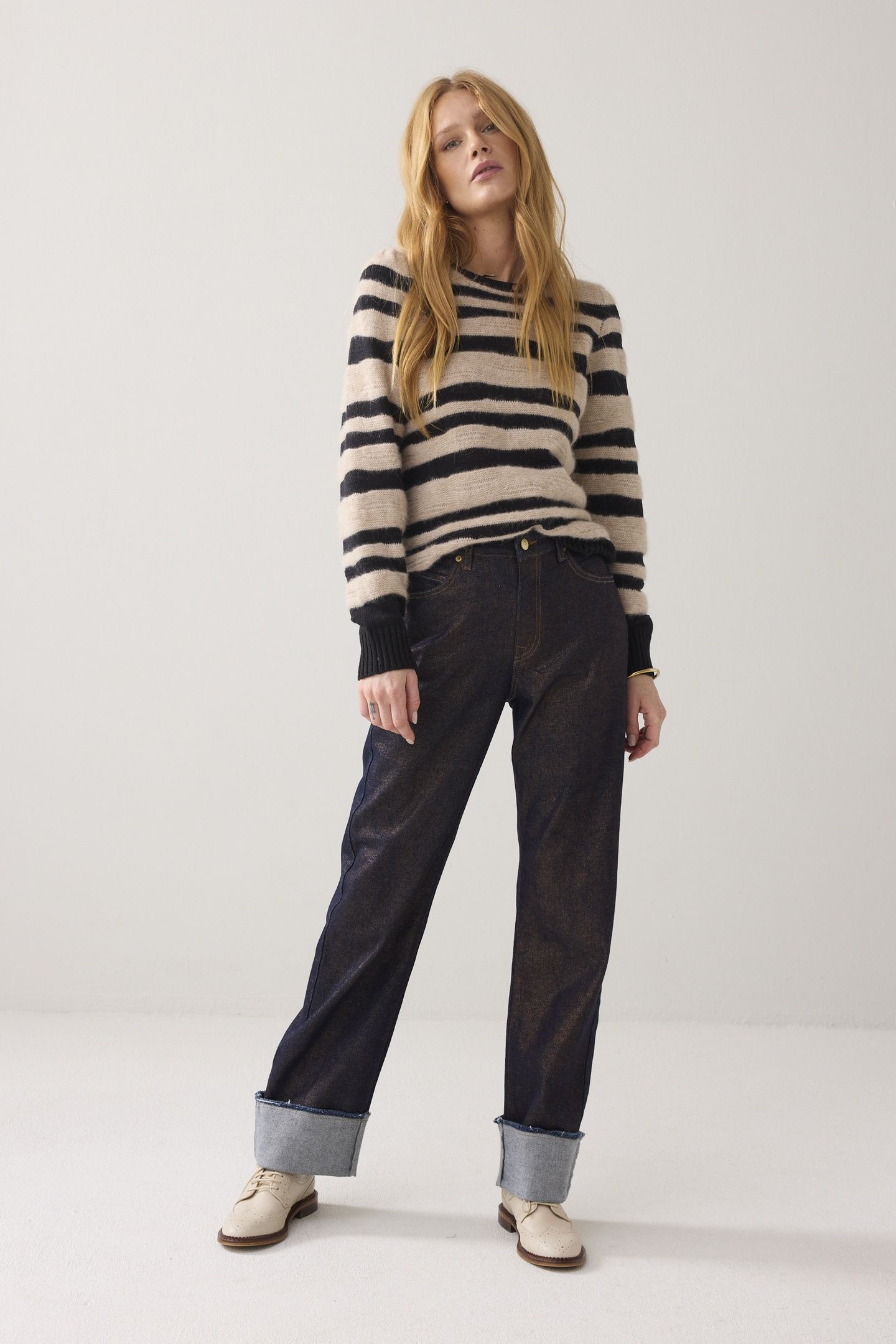 SWEATER IRREGULAR STRIPE KNIT PRINTS 3