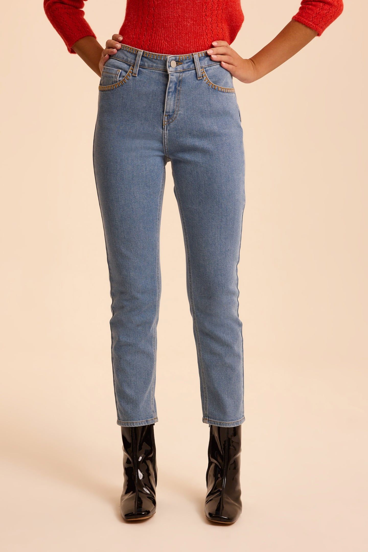 STRAIGHT BLUE JEANS HELENA 1