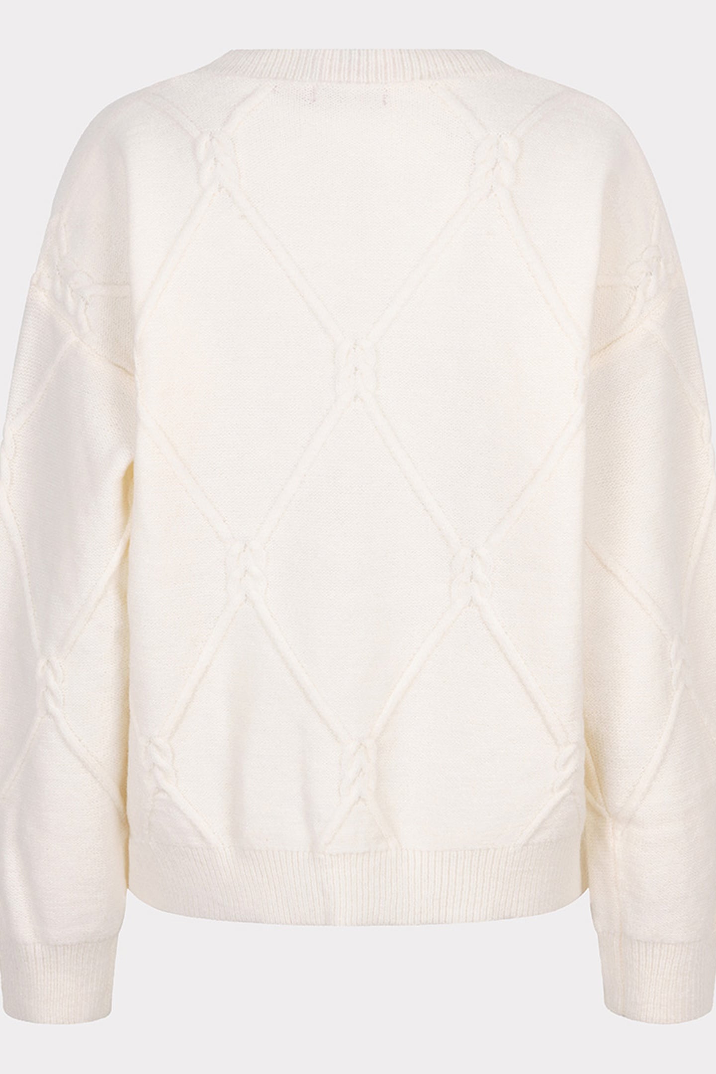 SWEATER CABLE SQUARE OFF WHITE 5