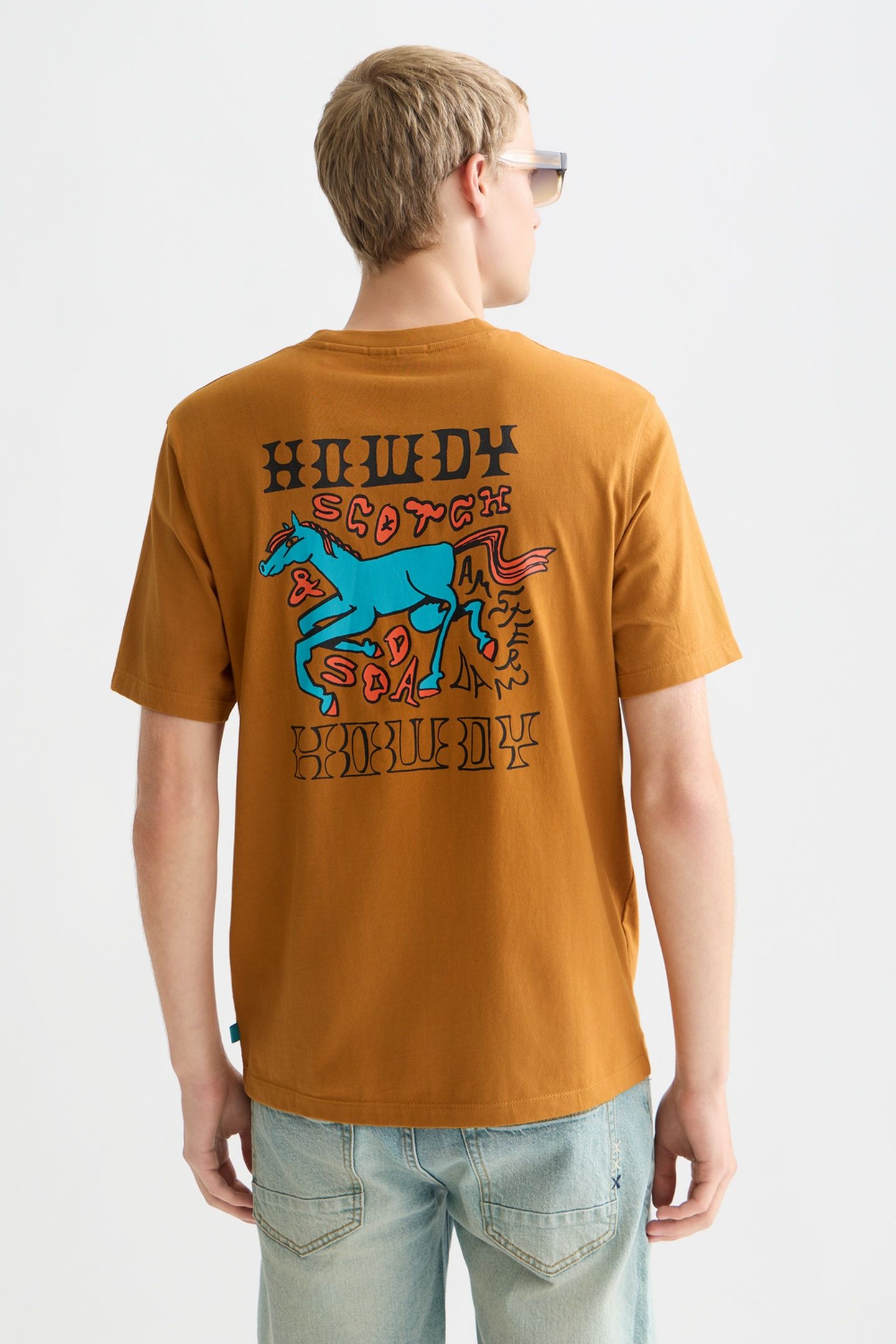 FRONT AND BACK ARTWORK REGULARFIT TSHIRT MEDIUM BROWN 2