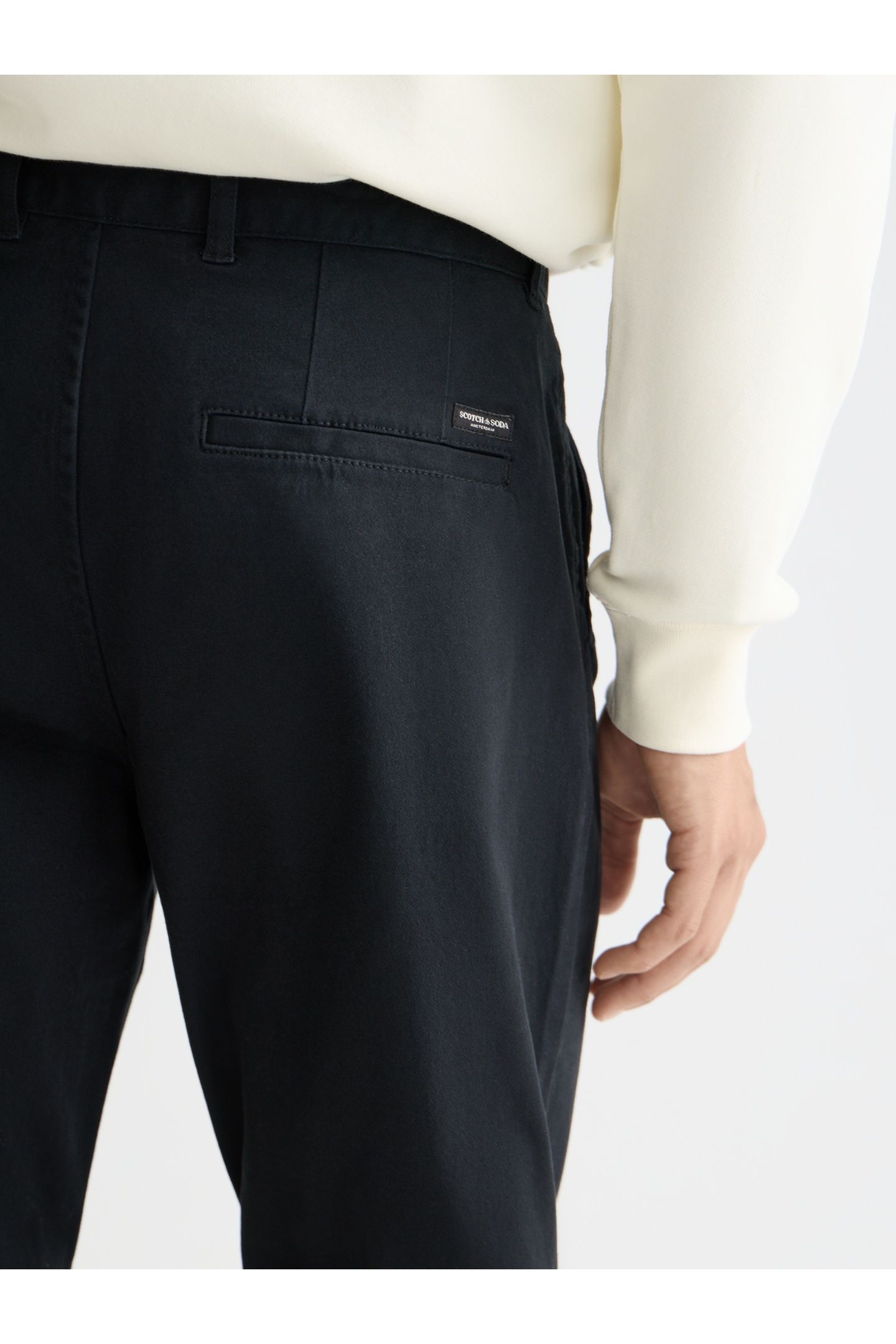 MOTT COTTON-BLEND TWILL CHINO BLACK 6