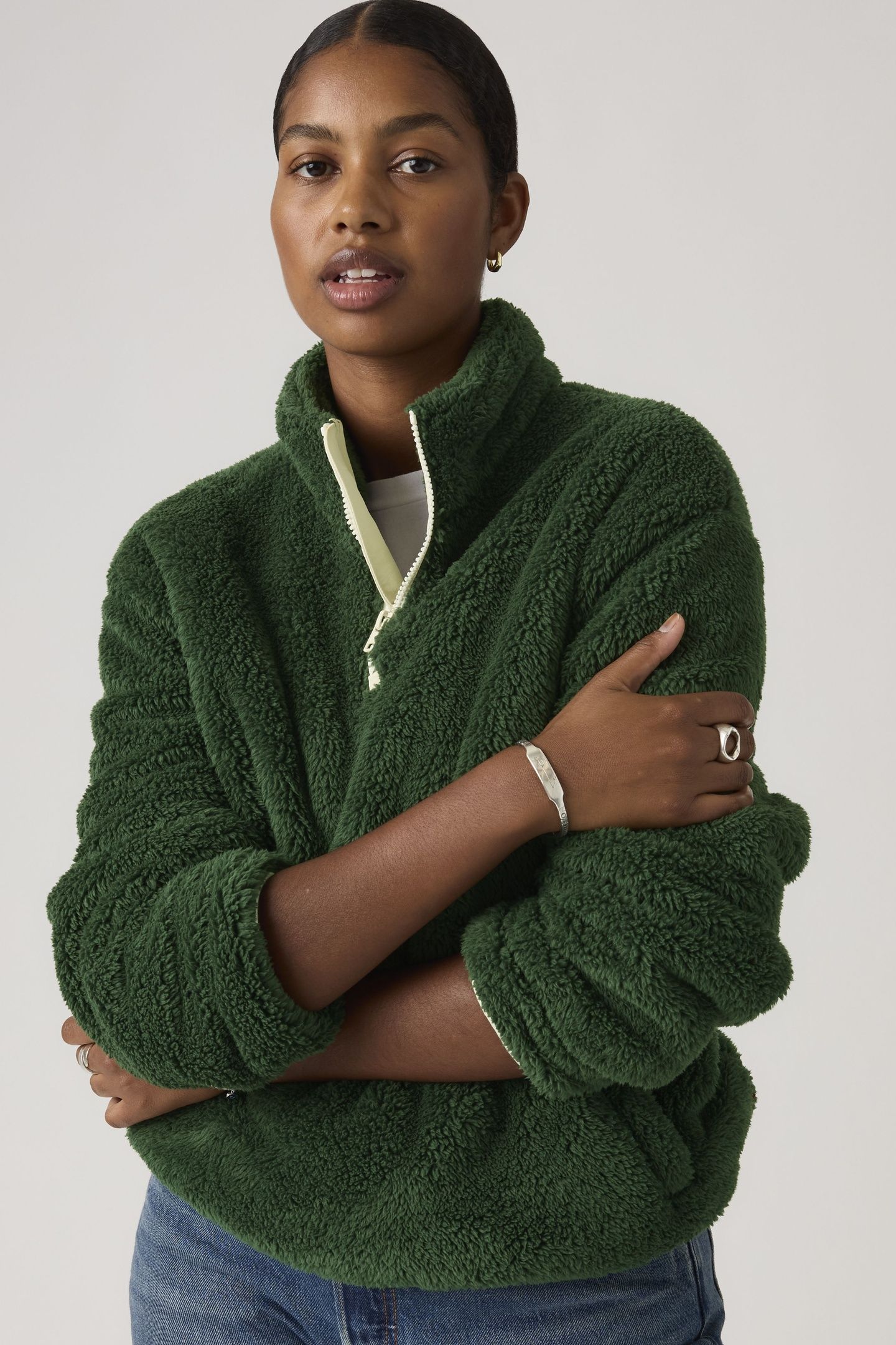 GEMMA SHERPA 1/4 ZIP SWEATSHIRT 1