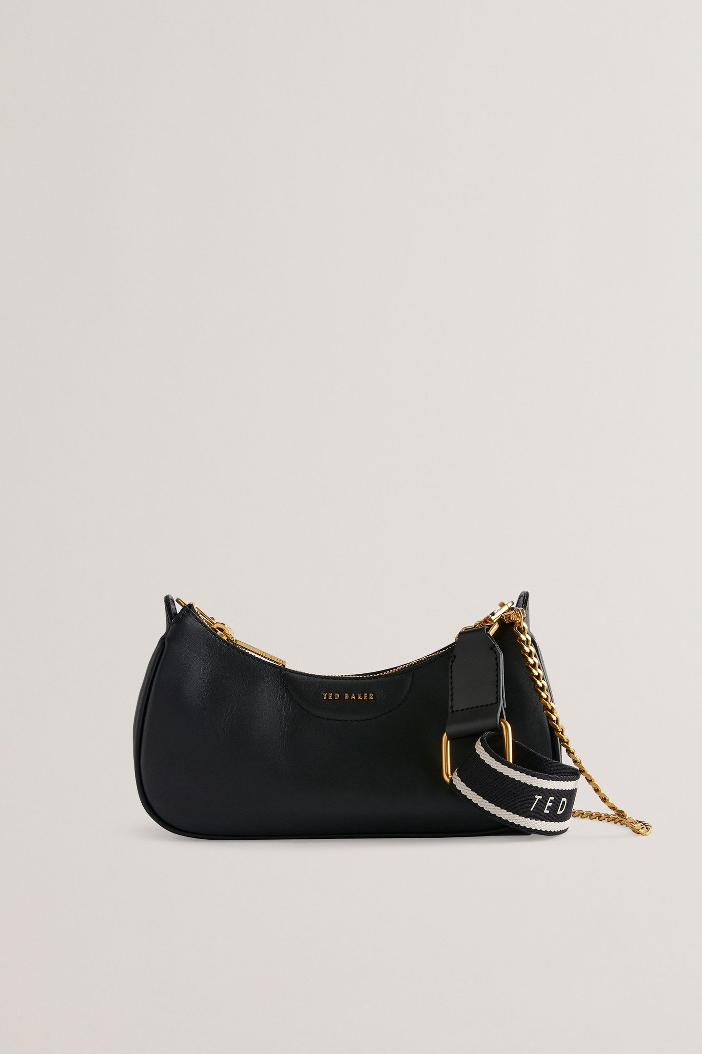 WEBBING LEATHER CROSSBODY BAG BLACK 1