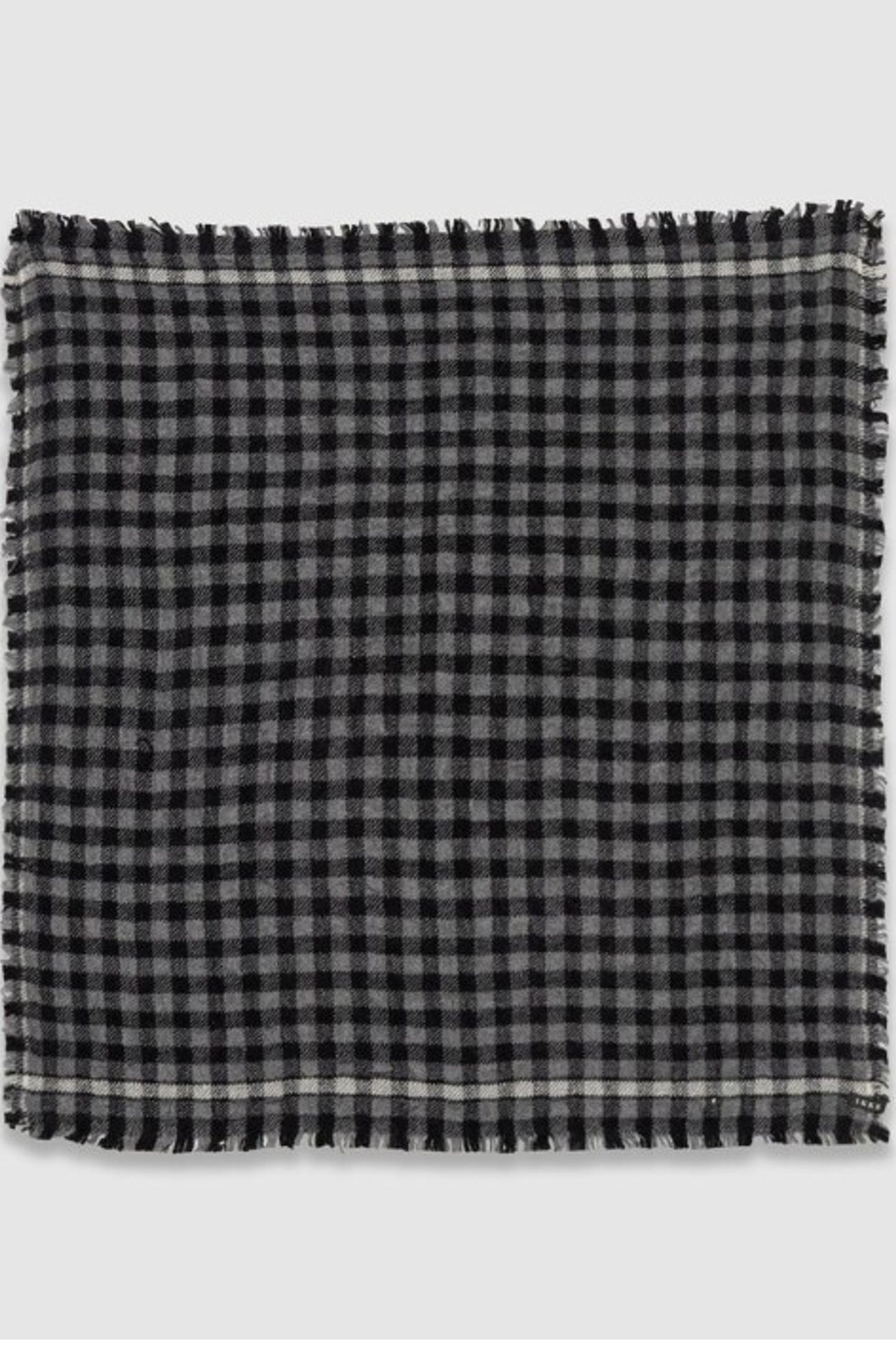 GREY CHECK SQUARE SCARF 1