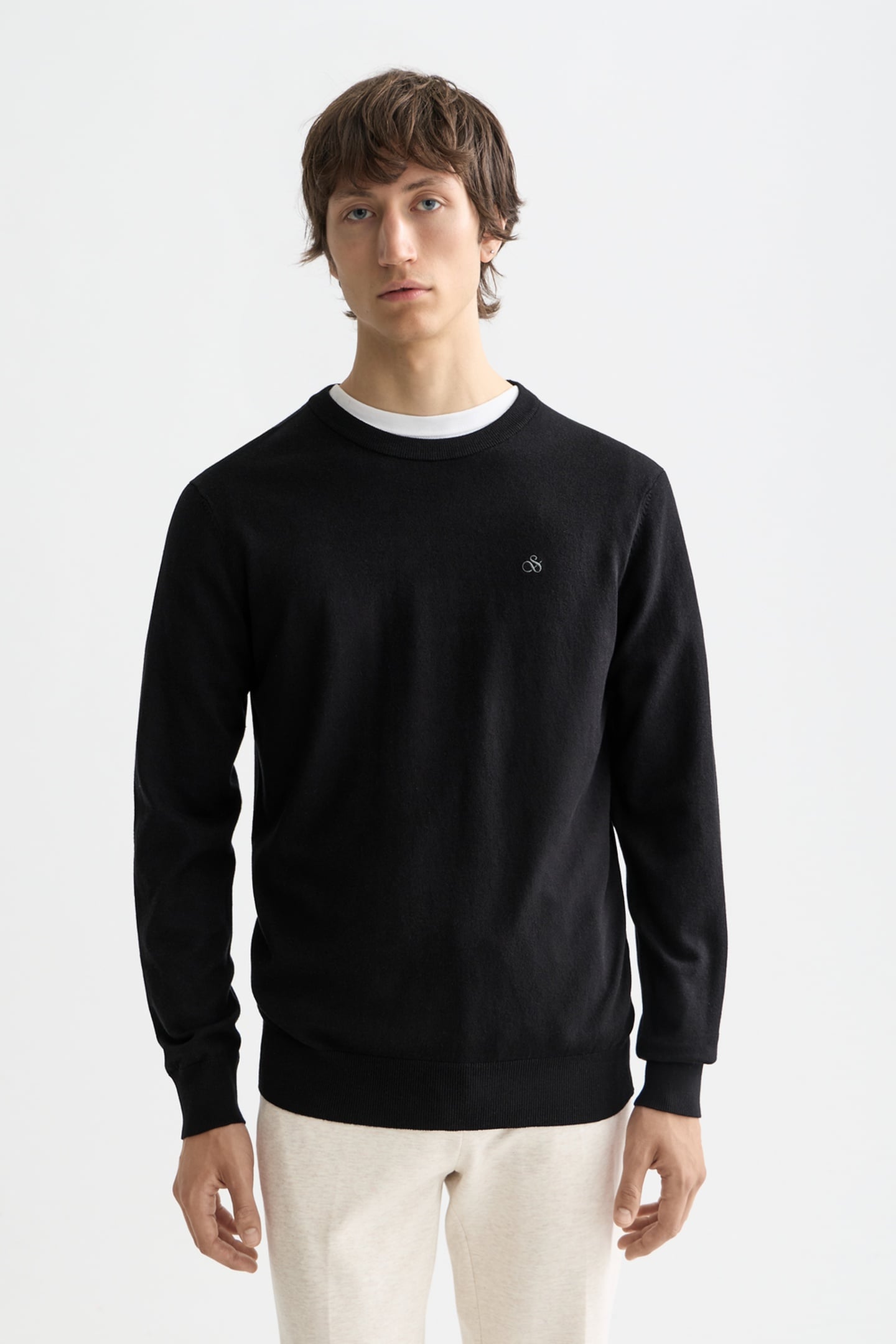 ECOVERO REGULAR-FIT PULLOVER BLACK 1