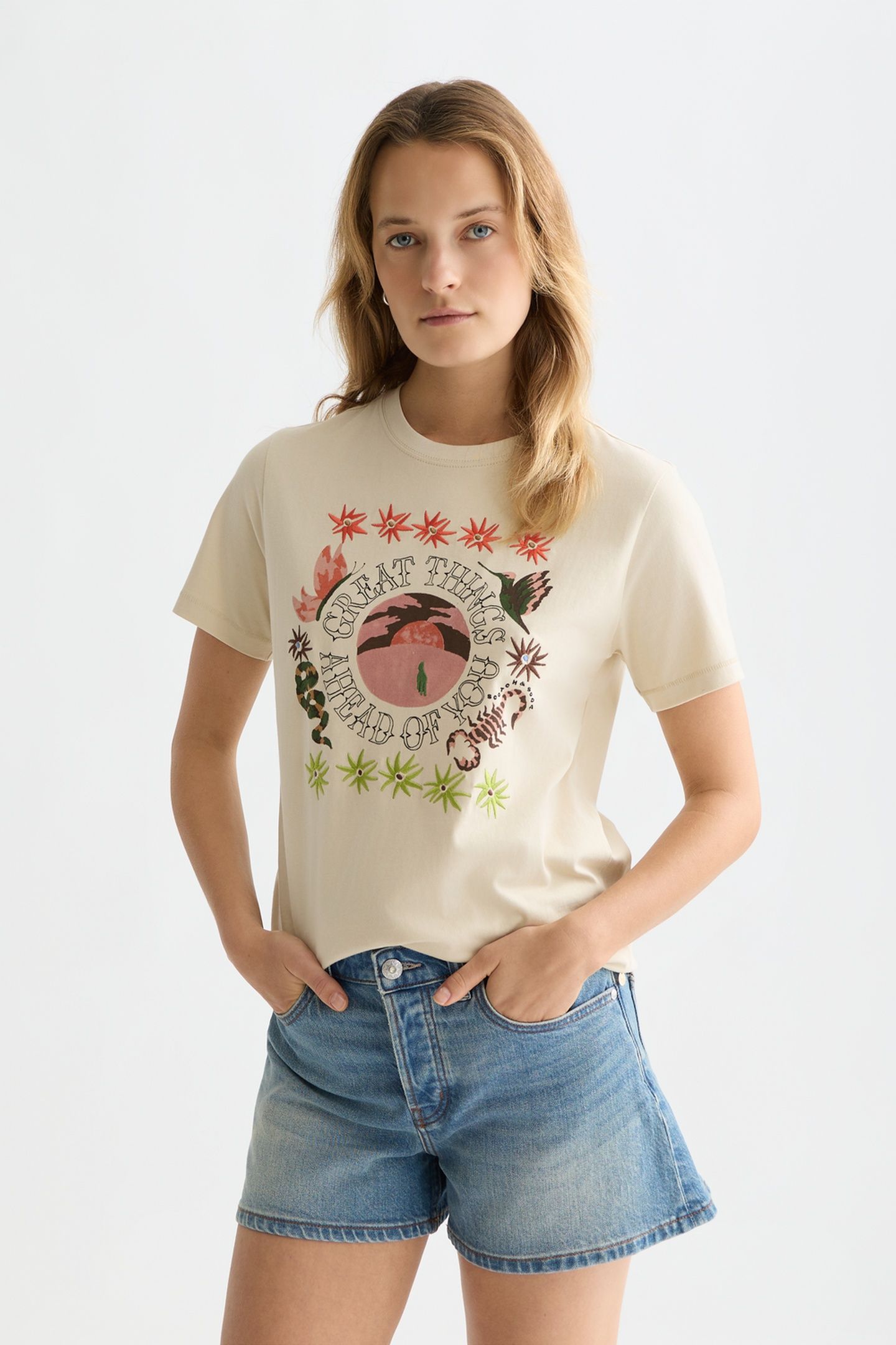 EMBROIDERED ARTWORK REGULAR-FIT T-SHIRT FOG 1