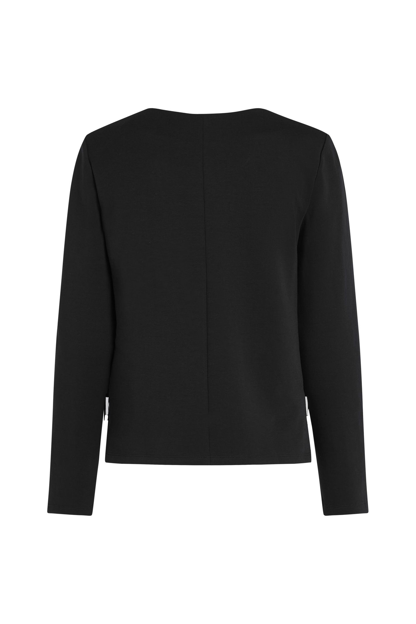 METAL DETAIL V NECK SWEATSHIRT BLACK 5