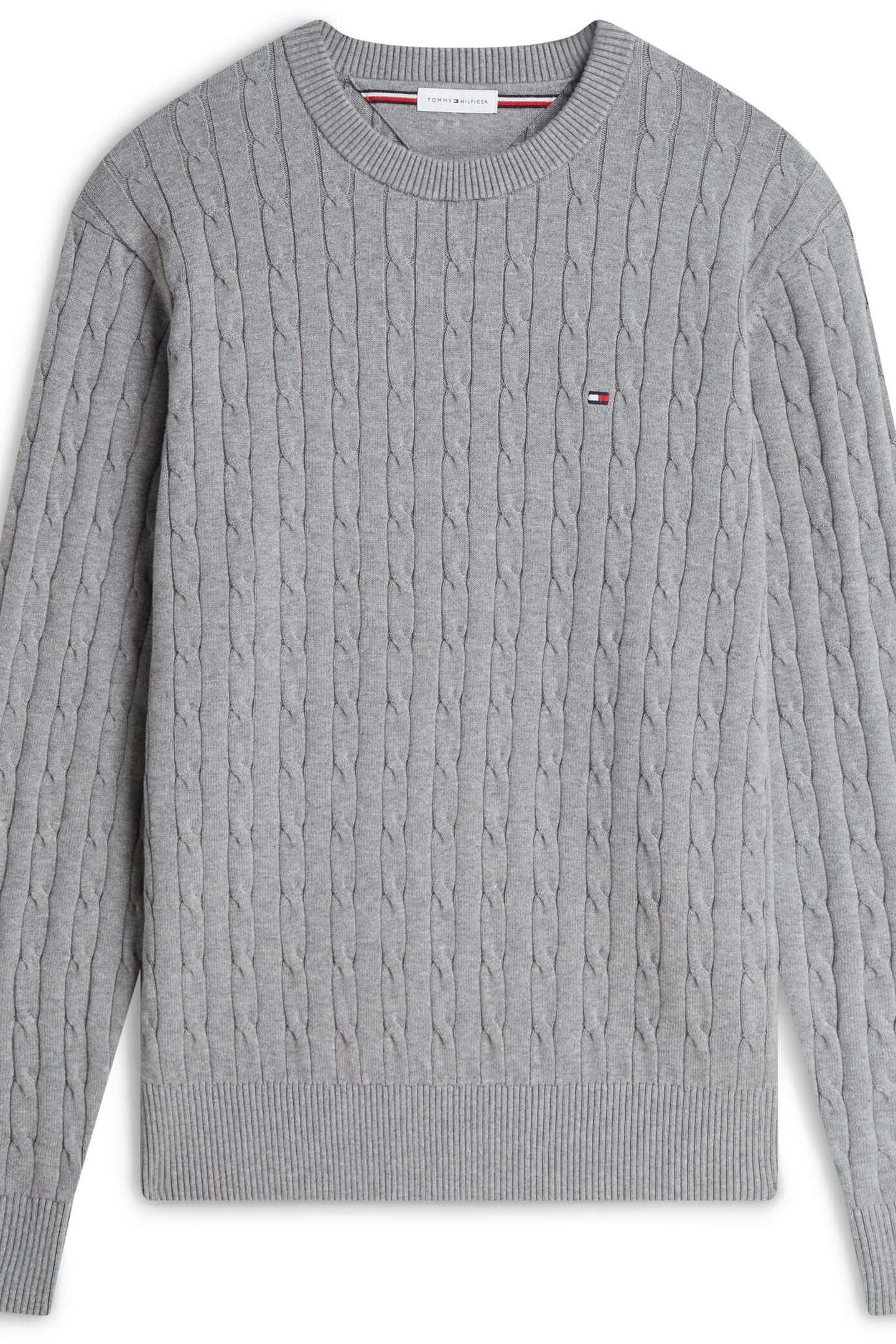 CLASSIC COTTON CABLE MEDIUM GREY HEATHER 8