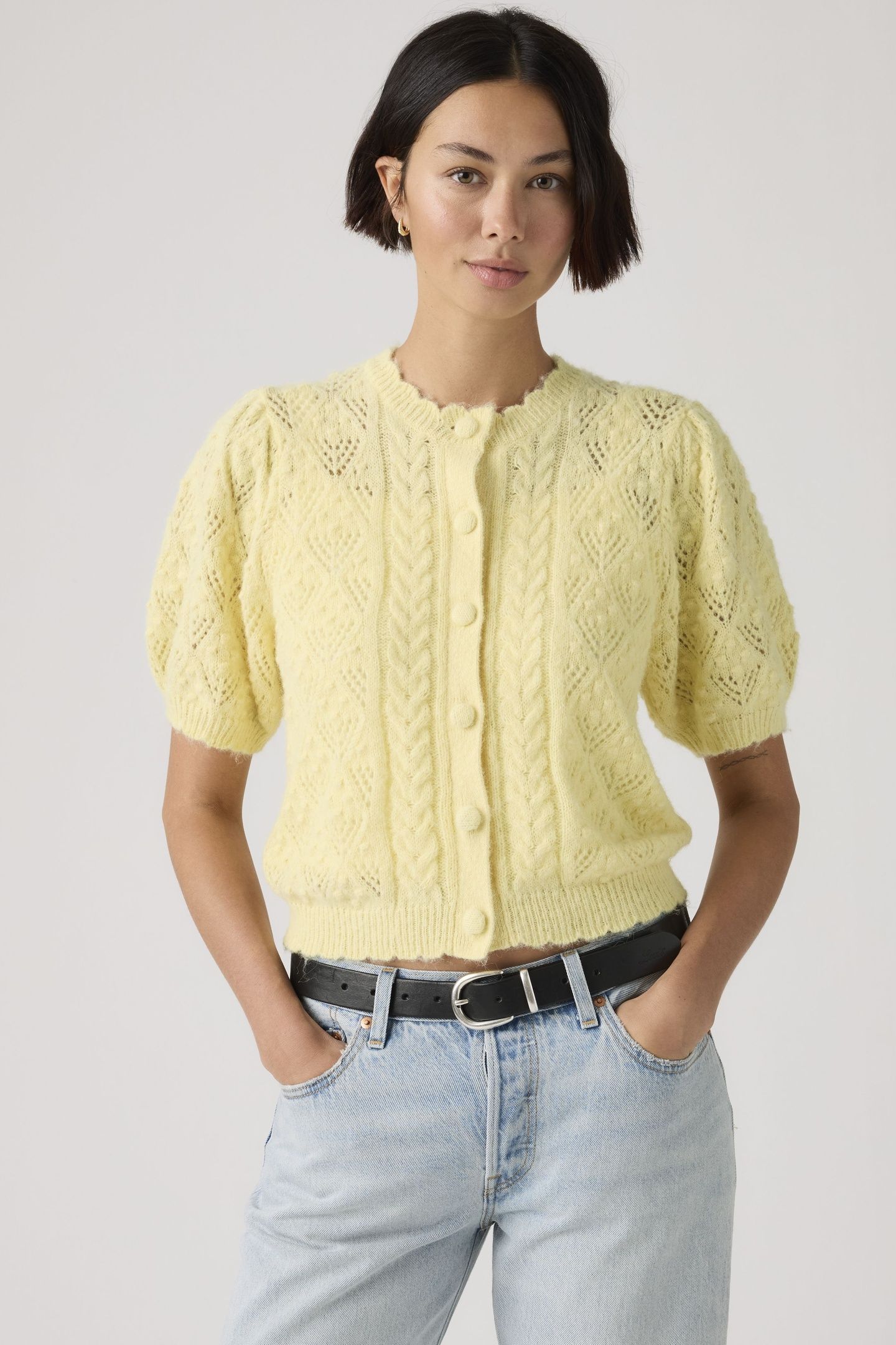 PAULINE POINTELLE SHORT SLEEVE CARDIGAN 1