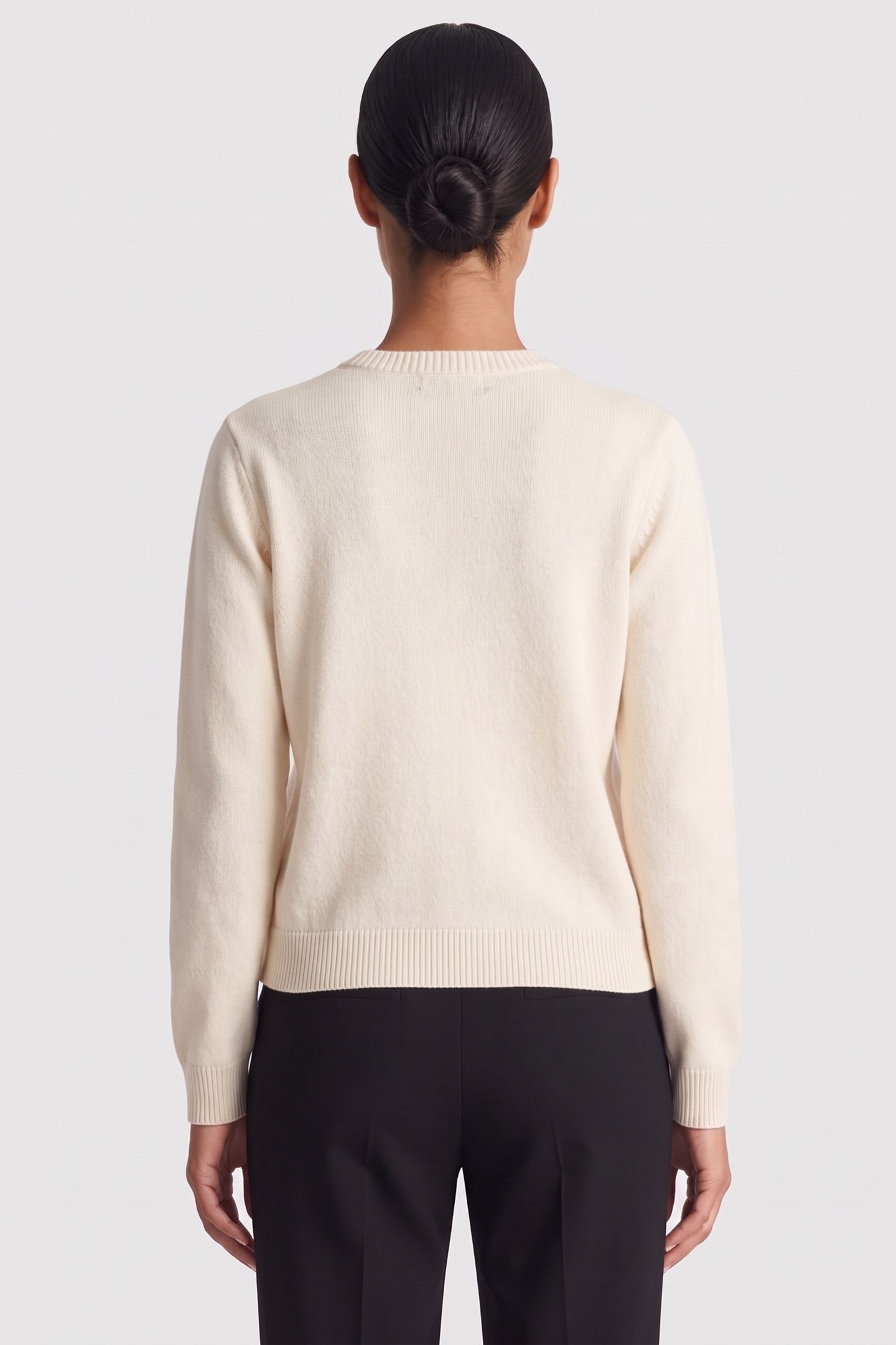 UNISEX SWEATER CREW NECK ECRU 5