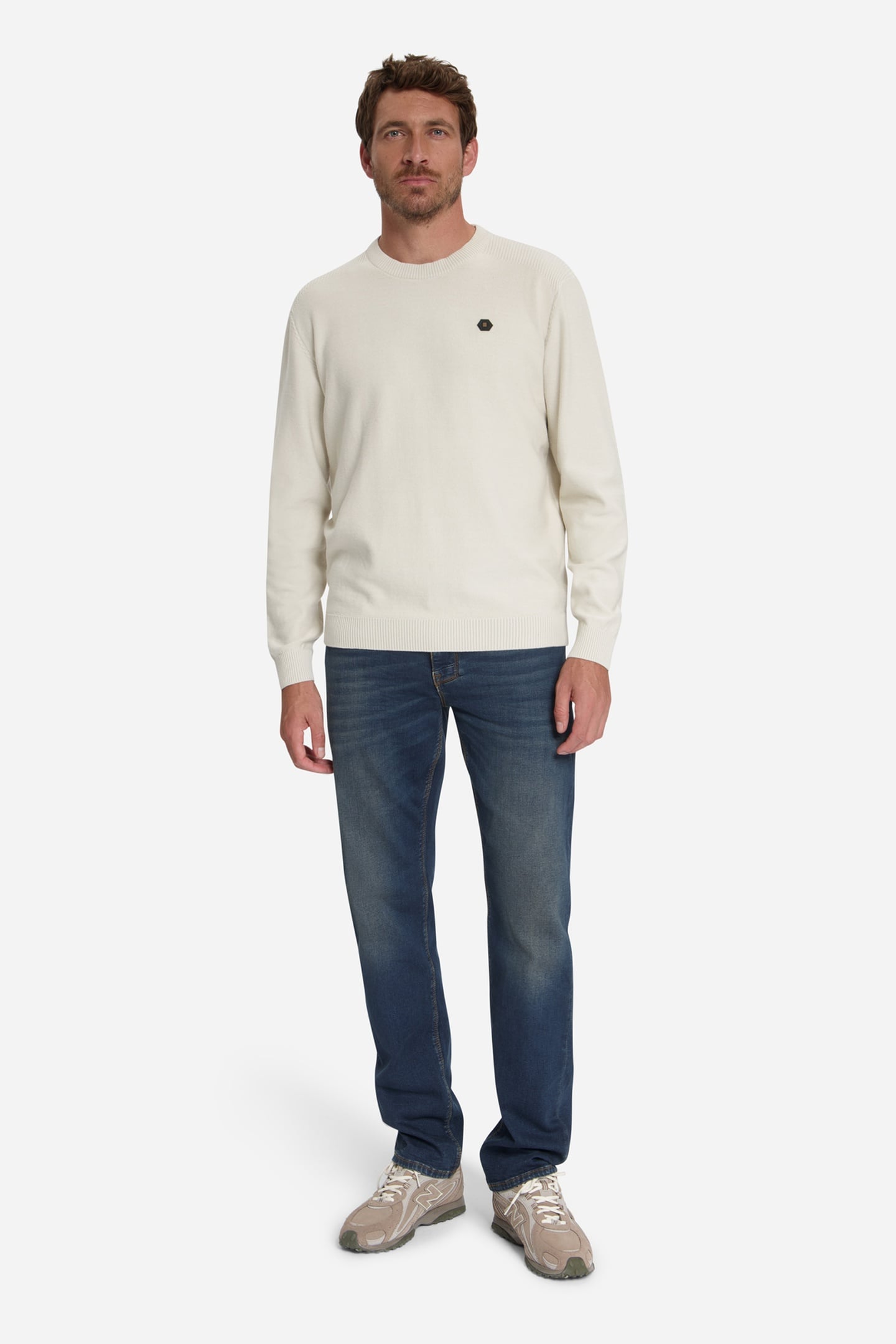 PULLOVER CREWNECK SHOULDER DETAIL STONE 1