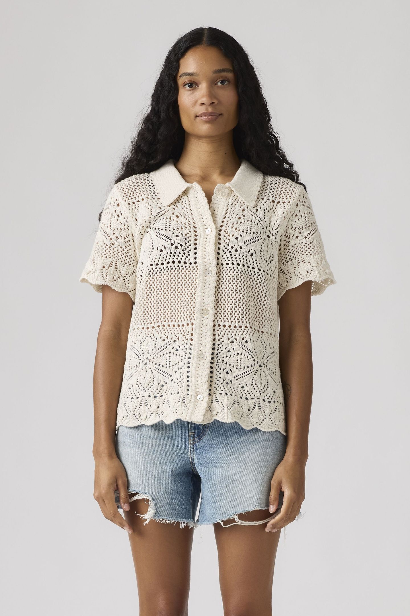SUSANNA FLORAL CROCHET SHIRT 2